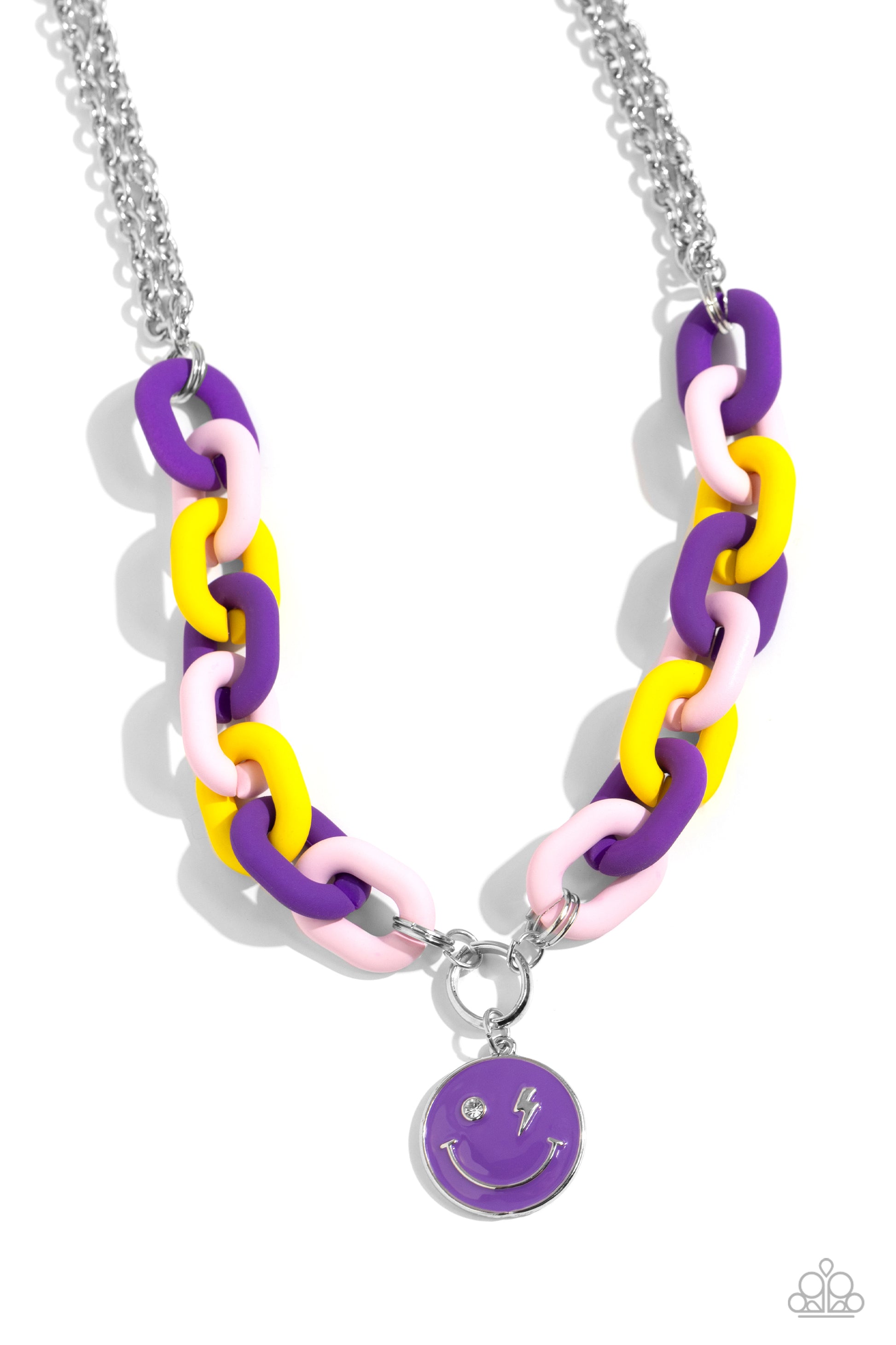 Speed SMILE - purple - Paparazzi necklace