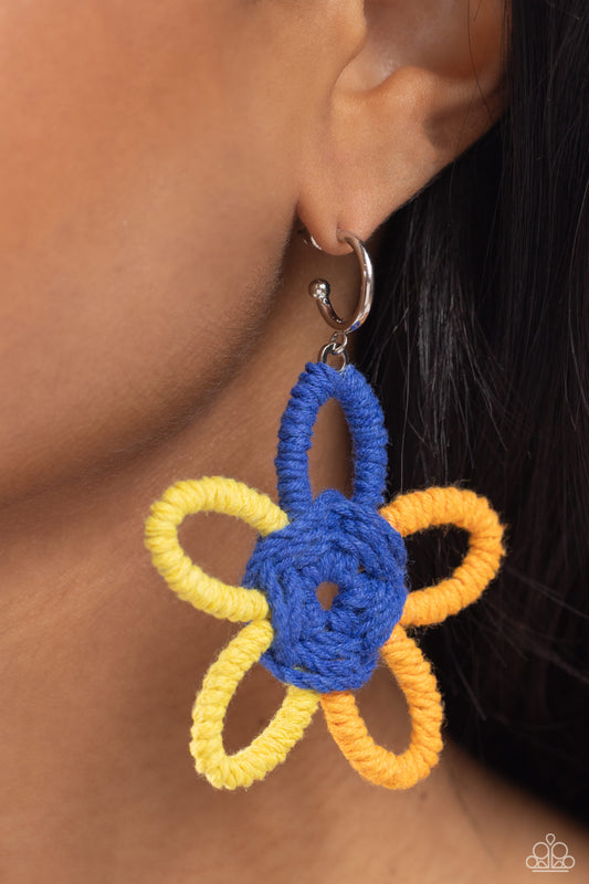 Spin a Yarn - orange - Paparazzi earrings