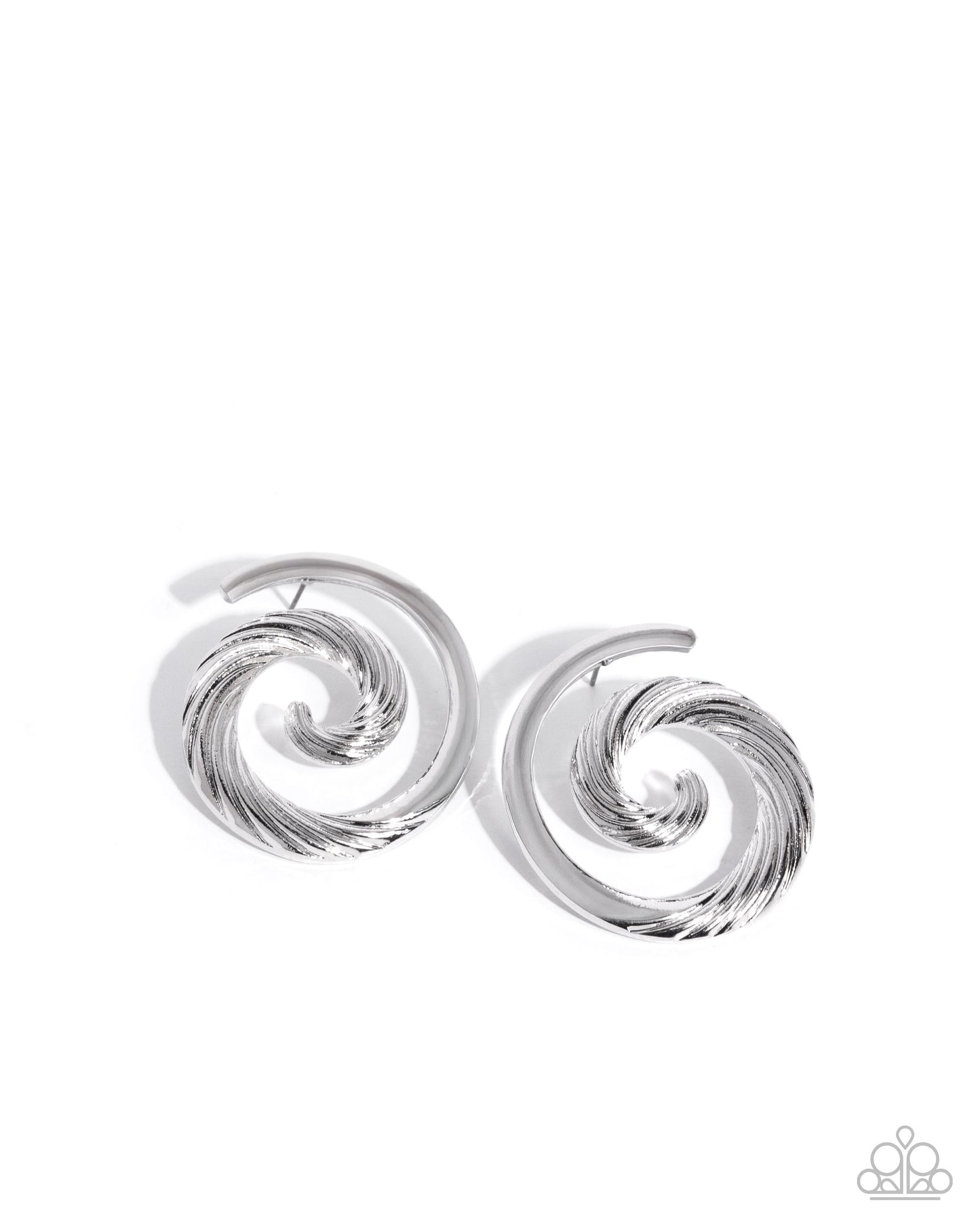 Spiral Silhouette - silver - Paparazzi earrings