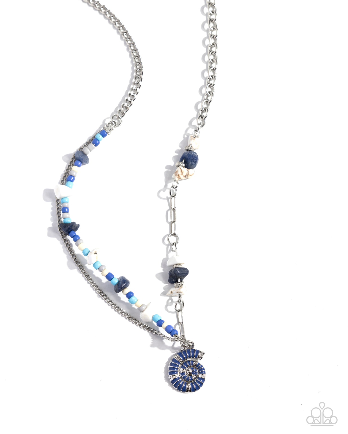 Spiraling Seafloor - blue - Paparazzi necklace
