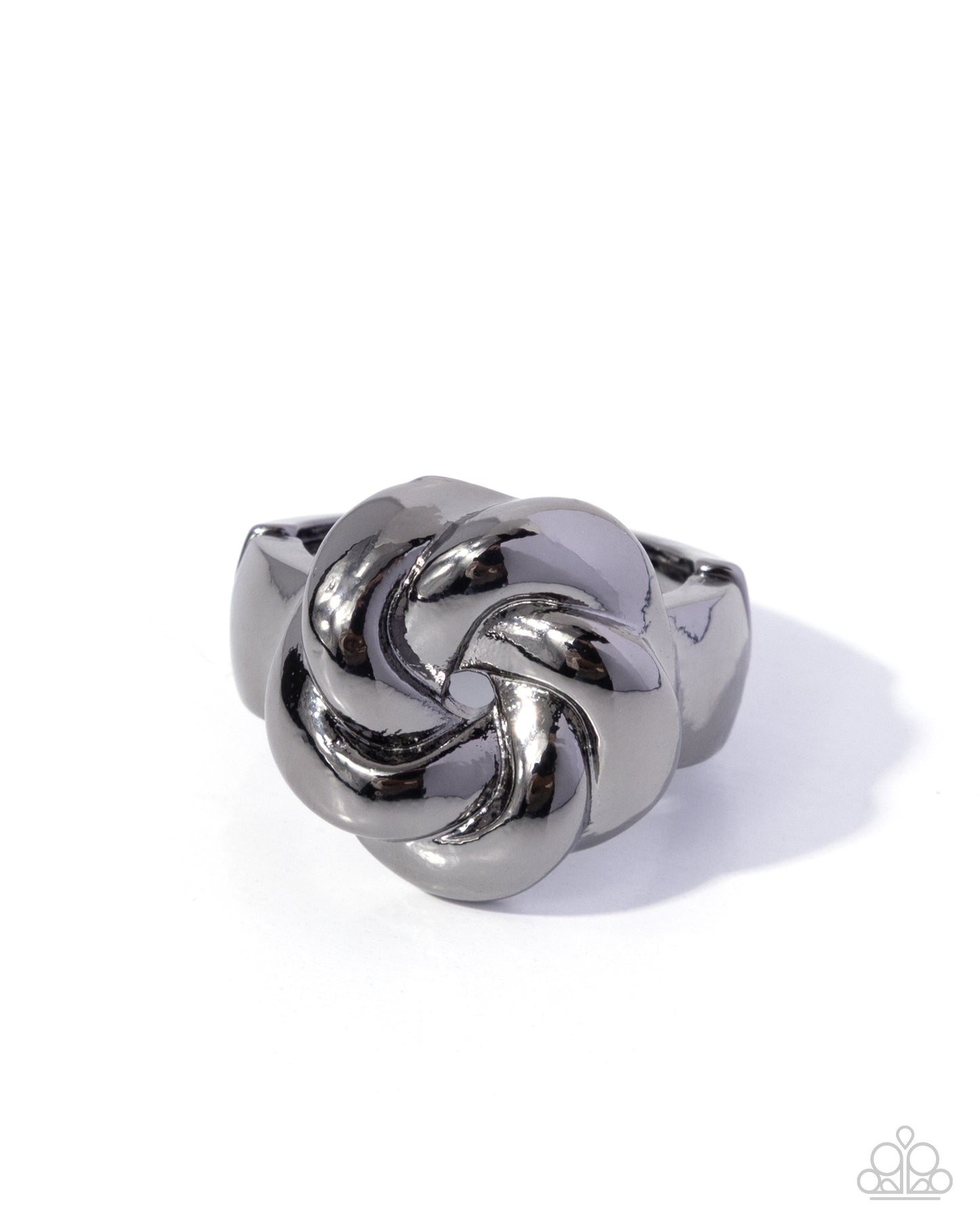 Spiraling Spectrum - black - Paparazzi ring