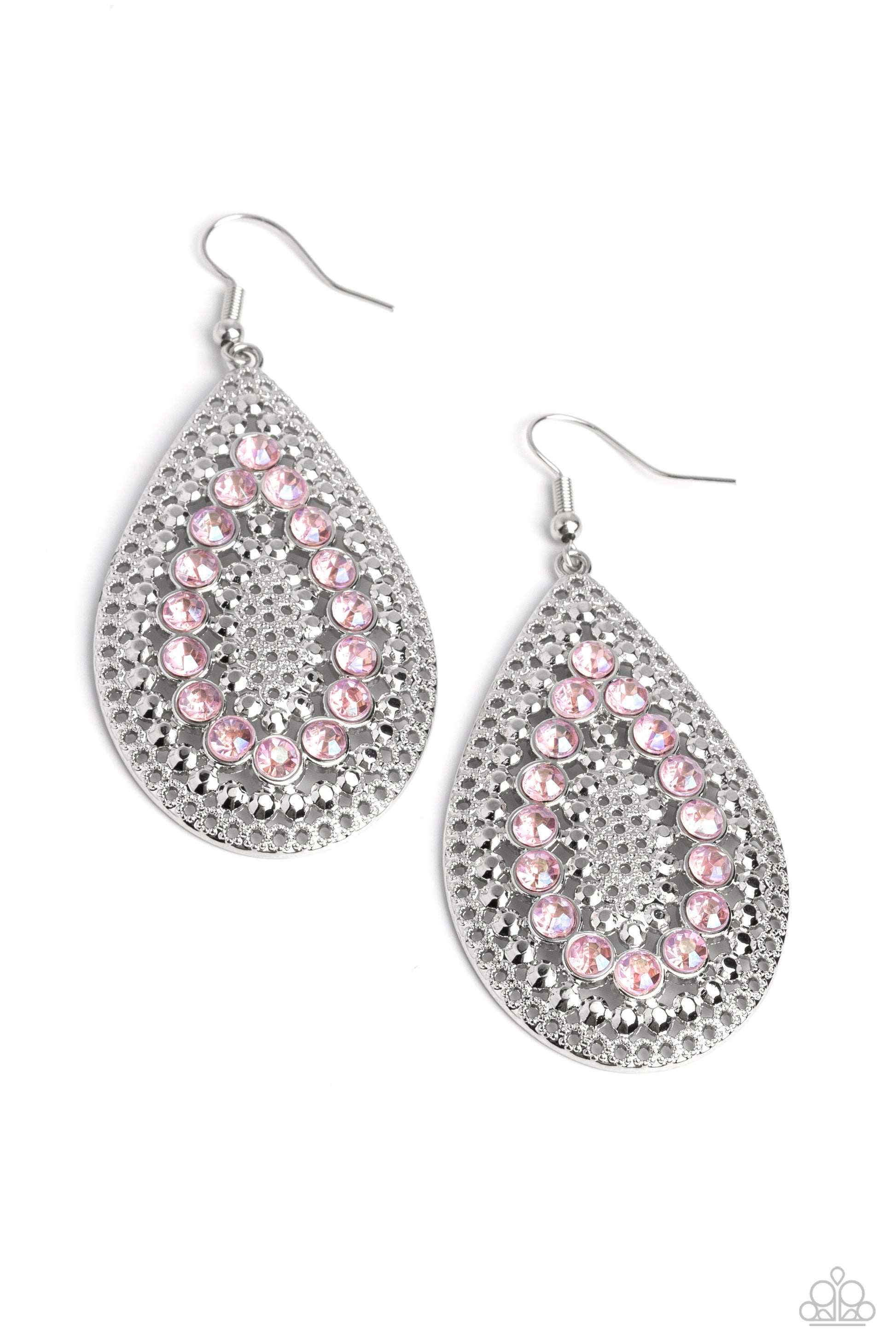 Spirited Socialite - pink - Paparazzi earrings