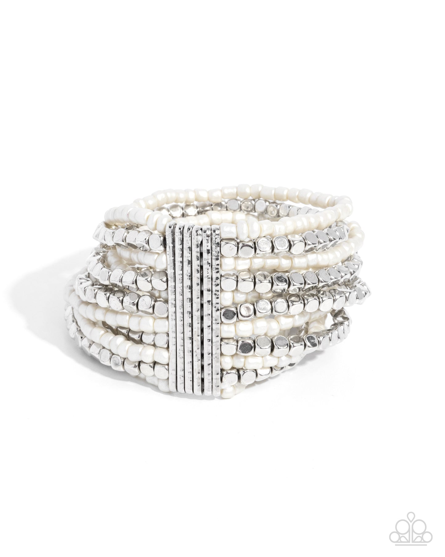 Spirited Stack - white - Paparazzi bracelet