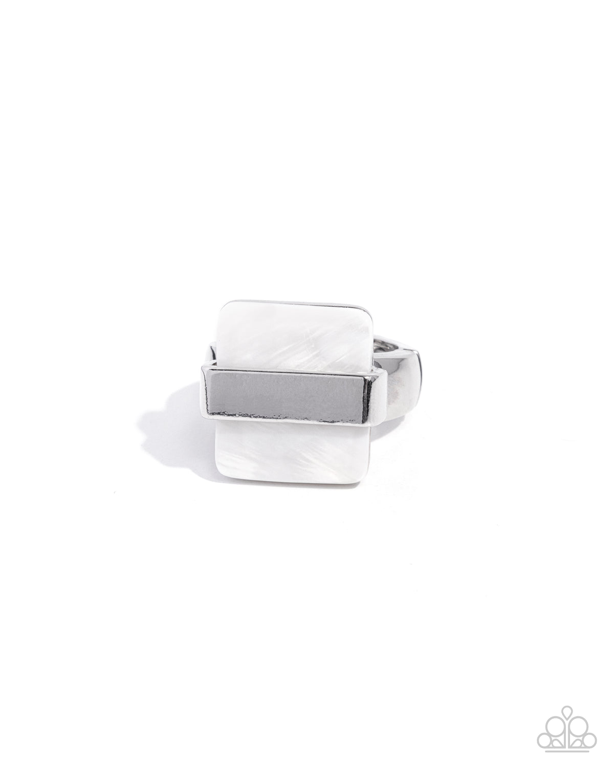 Square Sense - white - Paparazzi ring
