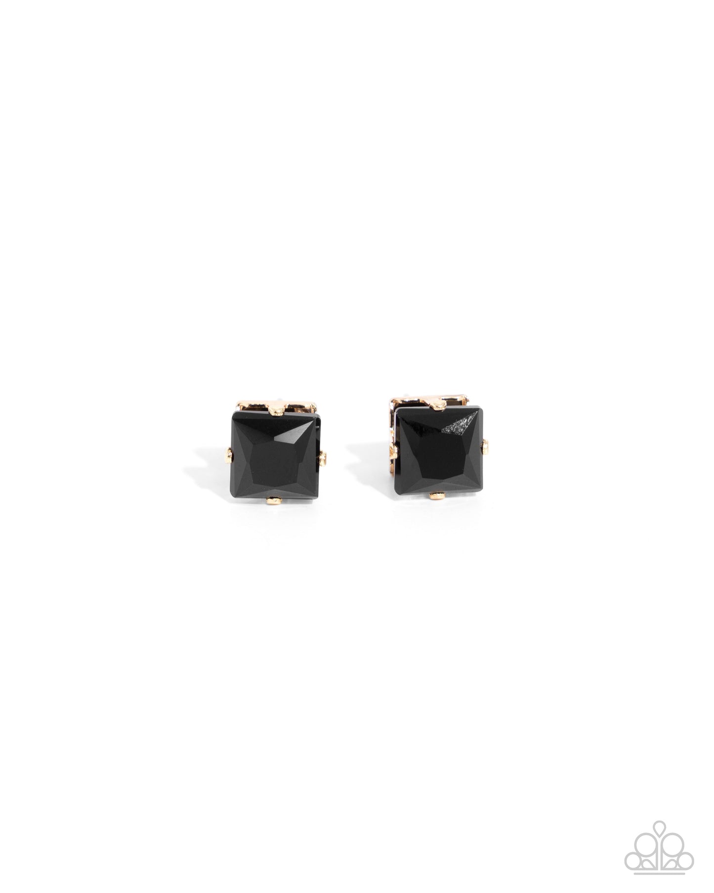 Squared Soprano - black - Paparazzi earrings
