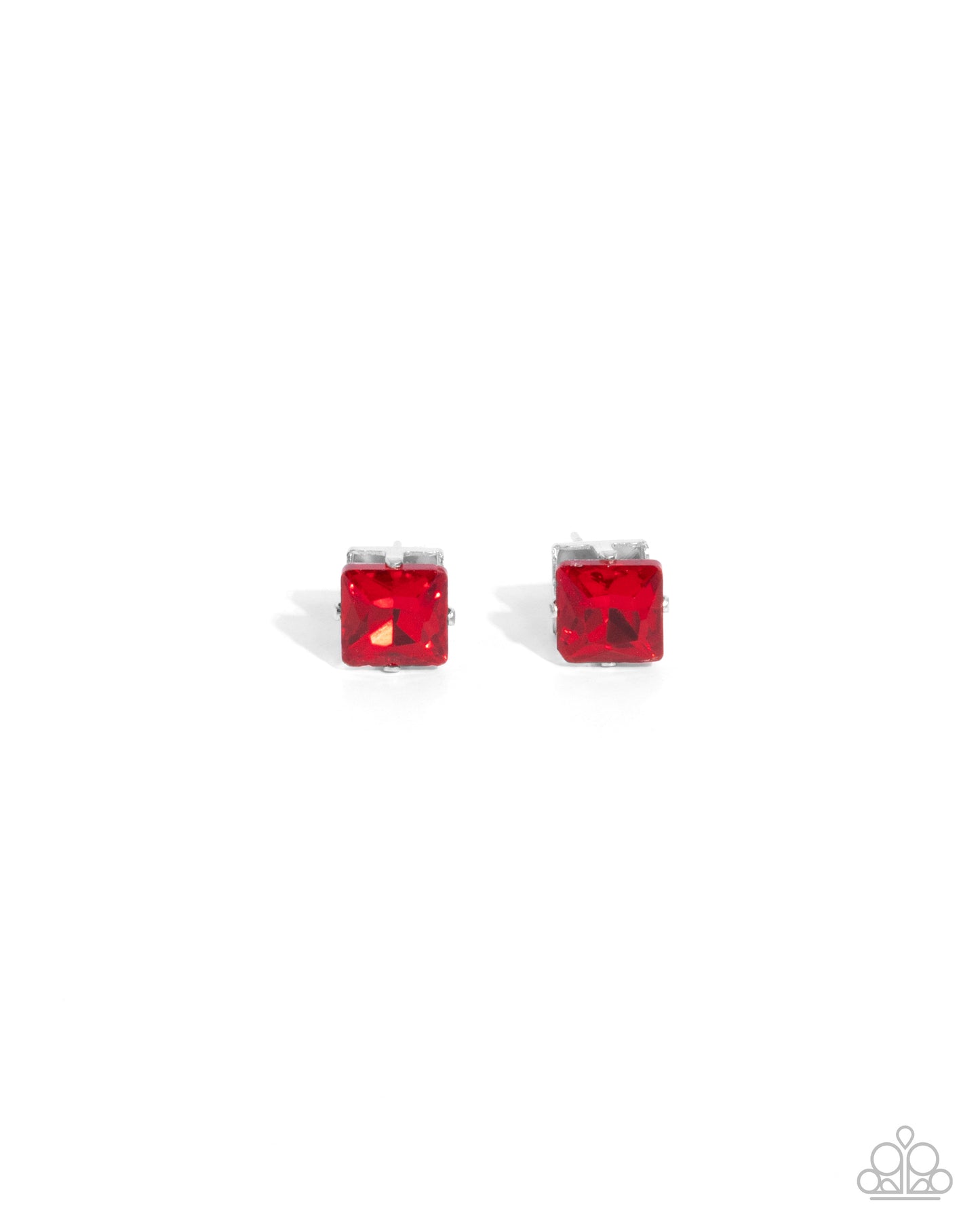 Squared Soprano - red - Paparazzi earrings