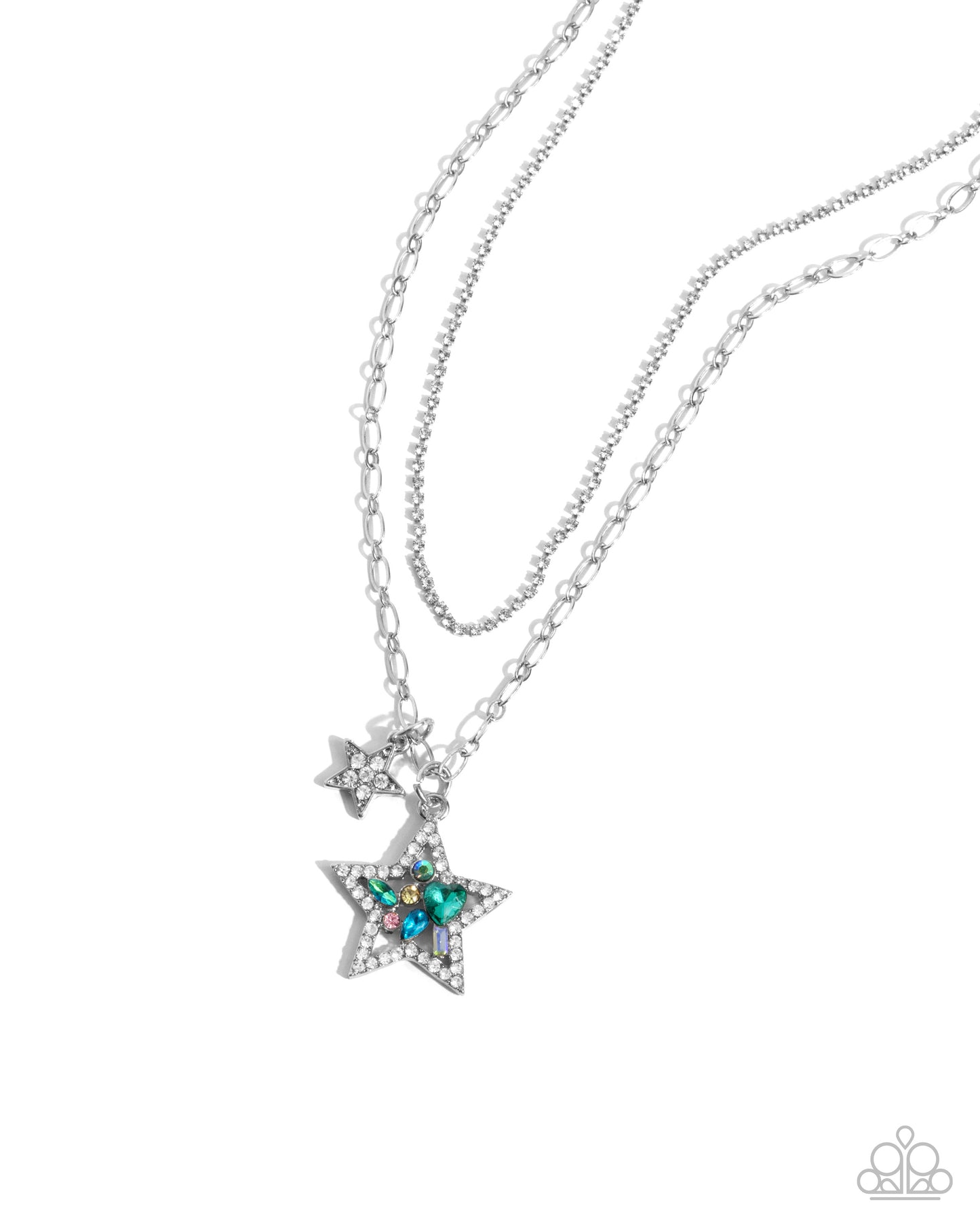 Stackable Stars - green - Paparazzi necklace