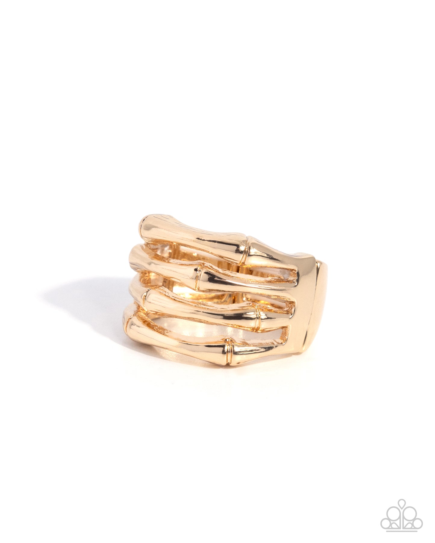 Stacked Service - gold - Paparazzi ring