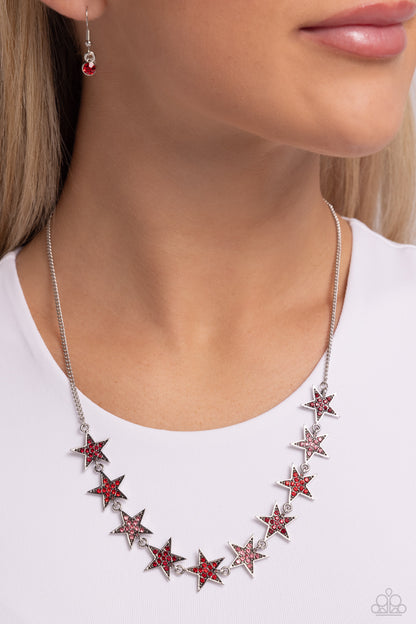 Star Quality Sensation - red - Paparazzi necklace