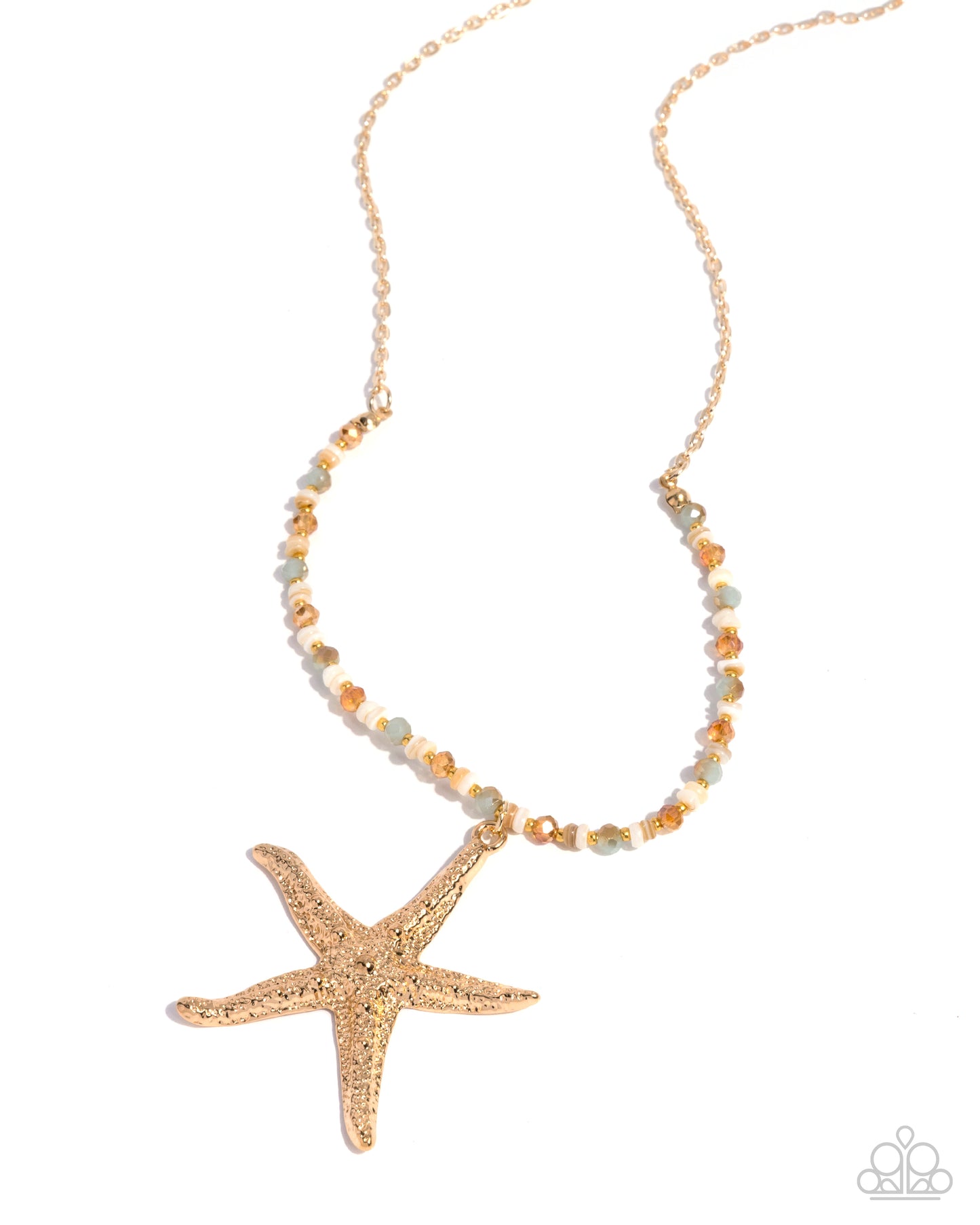 Starfish Symphony - orange - Paparazzi necklace