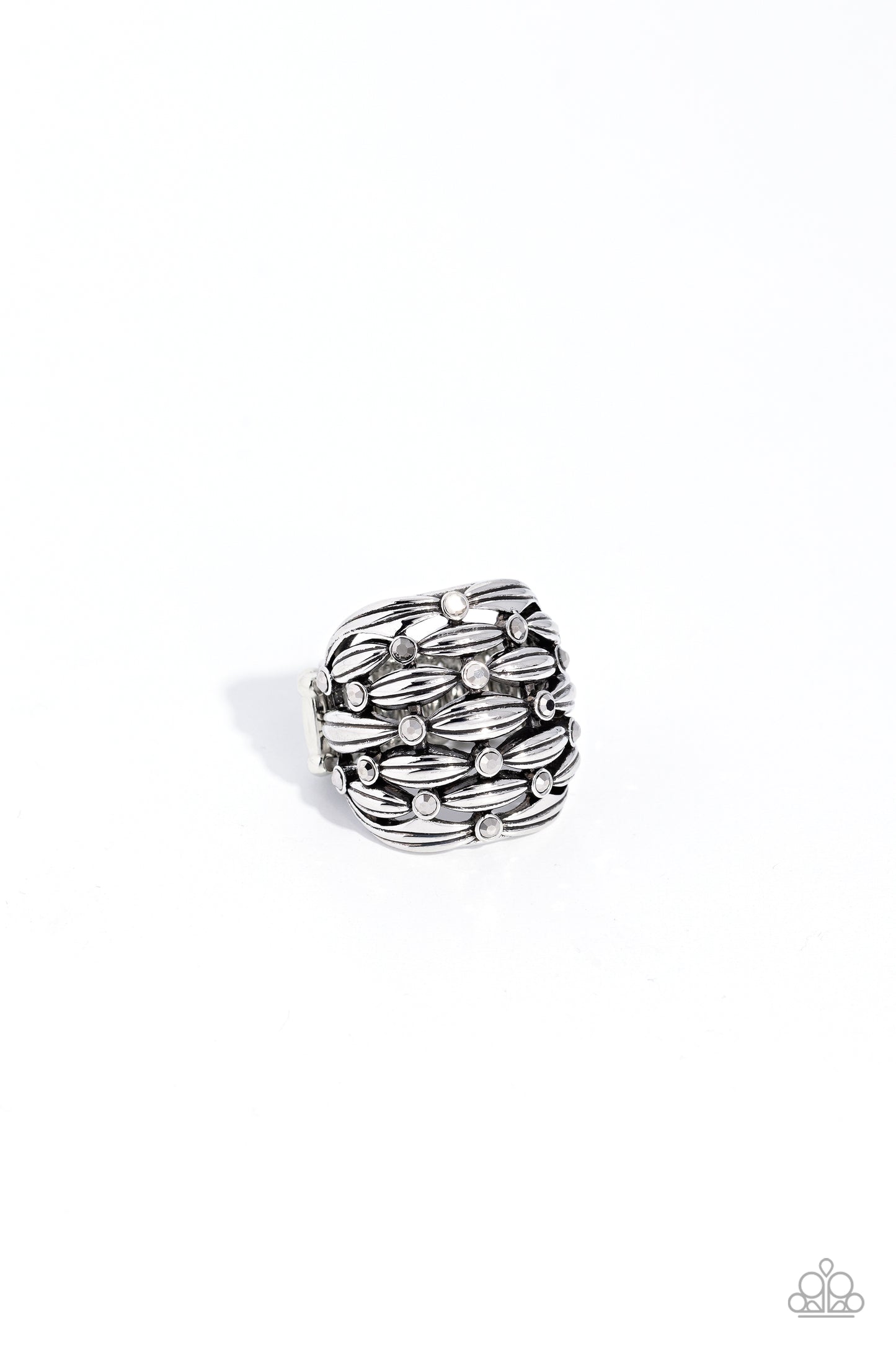 Steadfast Stack - silver - Paparazzi ring