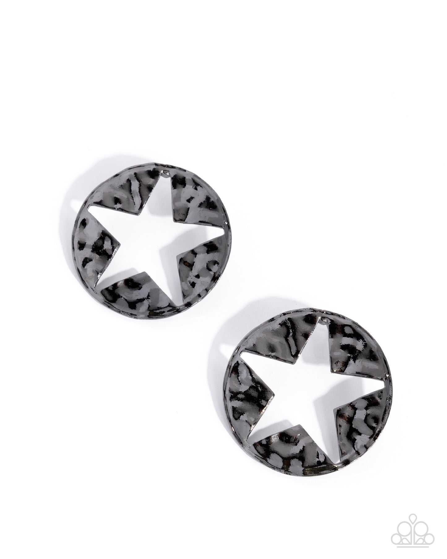 Stellar Saloon - black - Paparazzi earrings