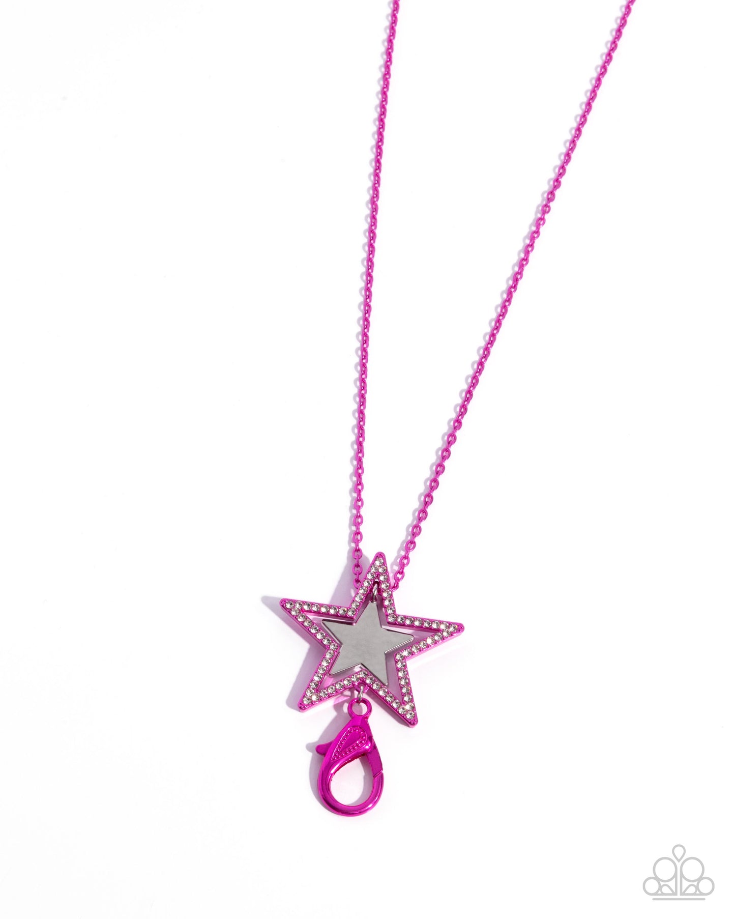 Stellar Search - pink - Paparazzi LANYARD necklace