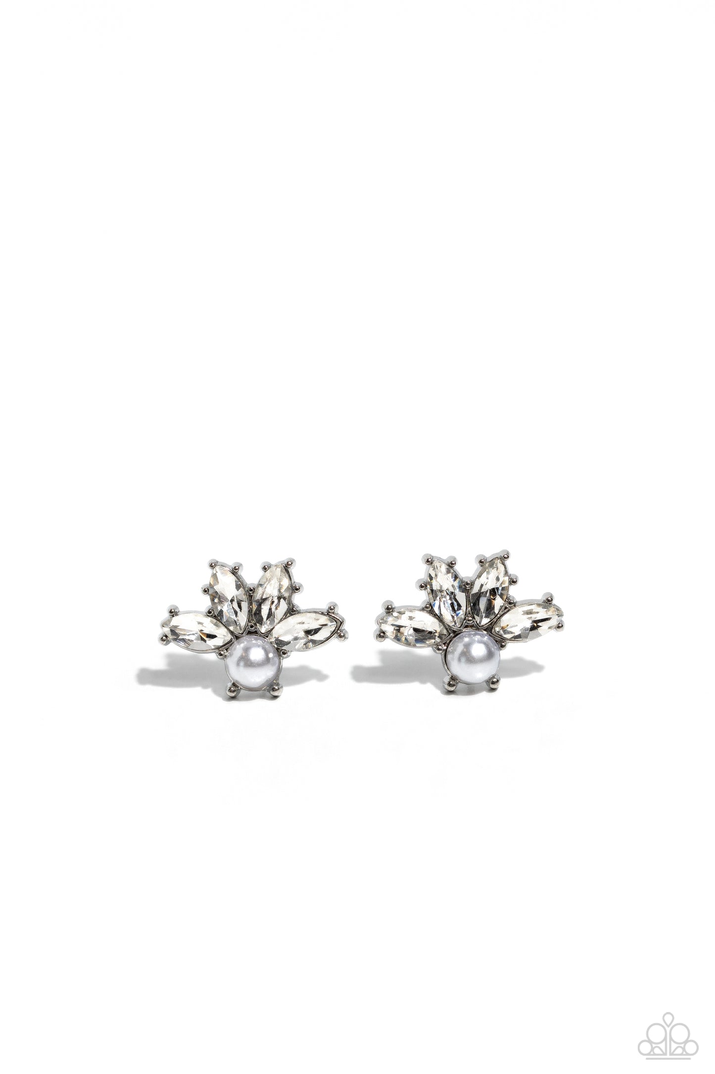 Stellar Showcase - white - Paparazzi earrings