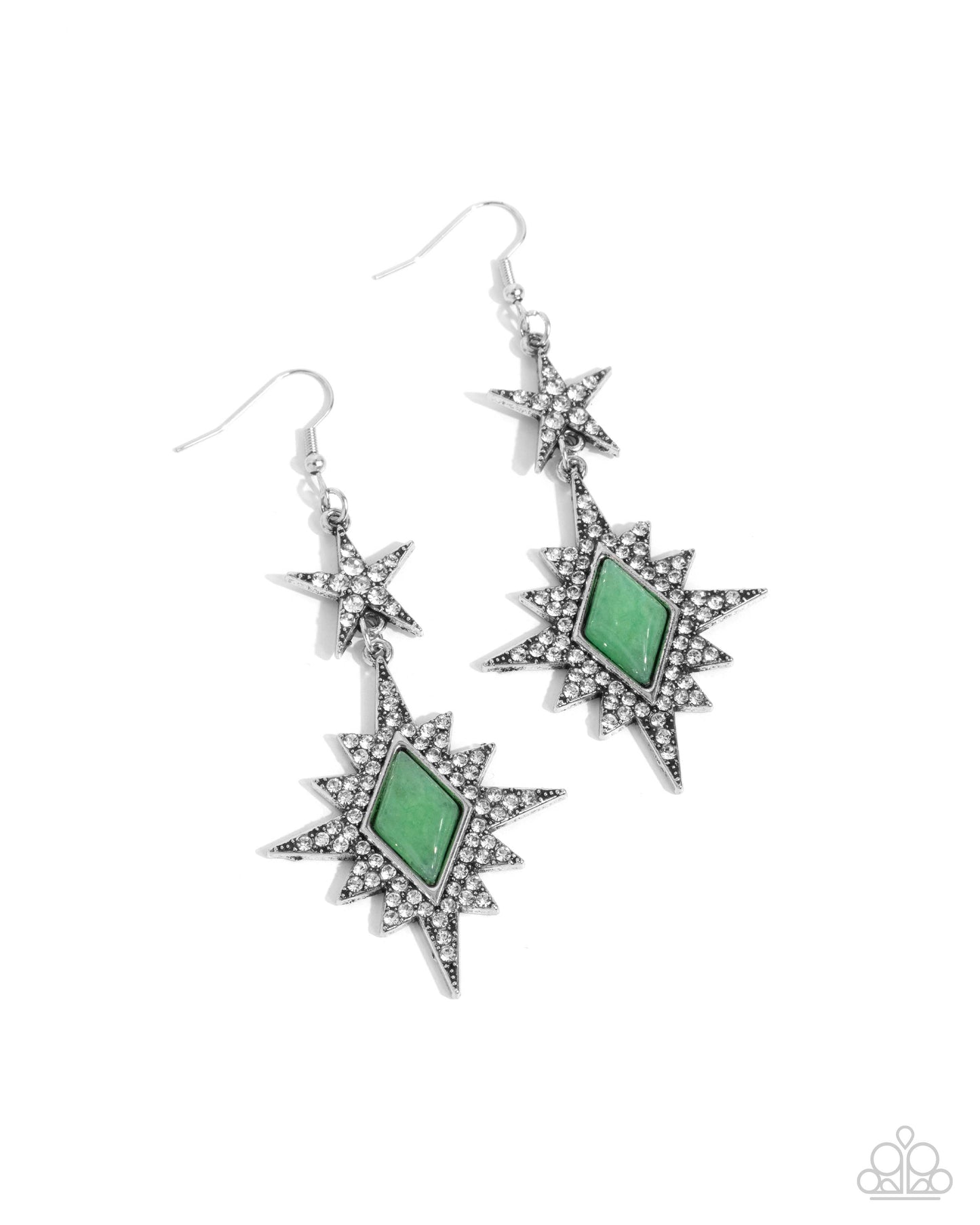 Stellar State of Mind - green - Paparazzi earrings
