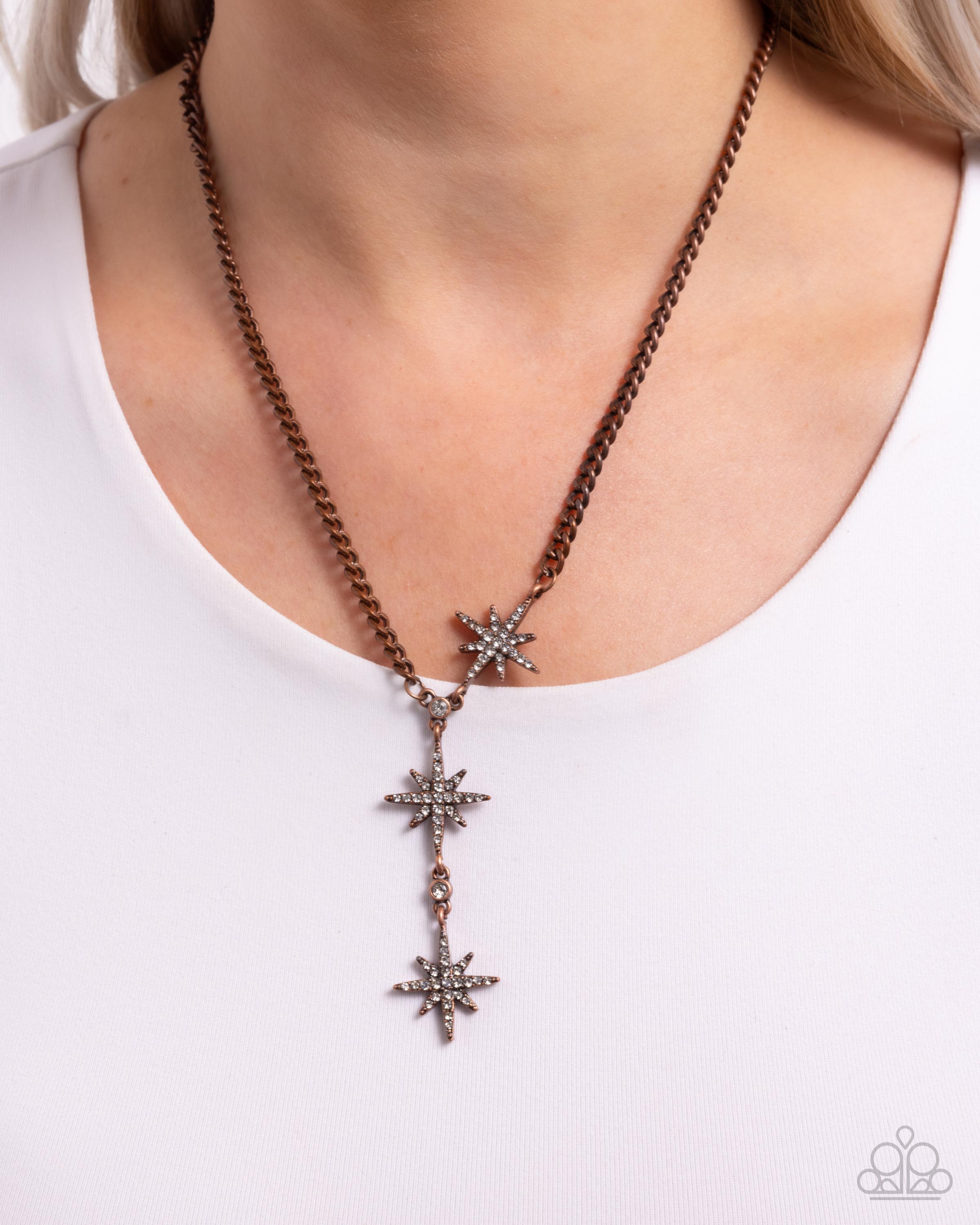 Stellar Story - copper - Paparazzi necklace – JewelryBlingThing