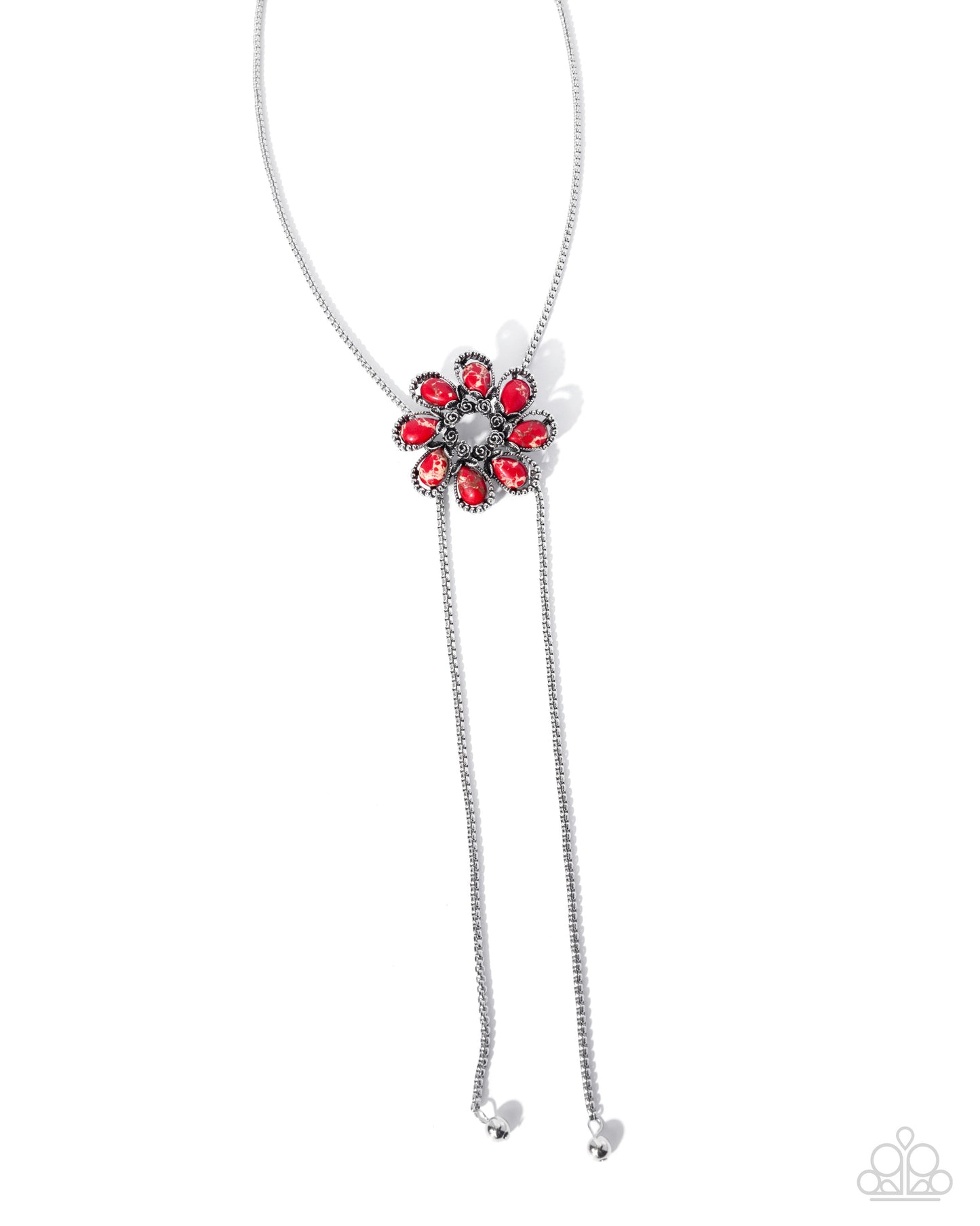 Stony Sashay - red - Paparazzi necklace