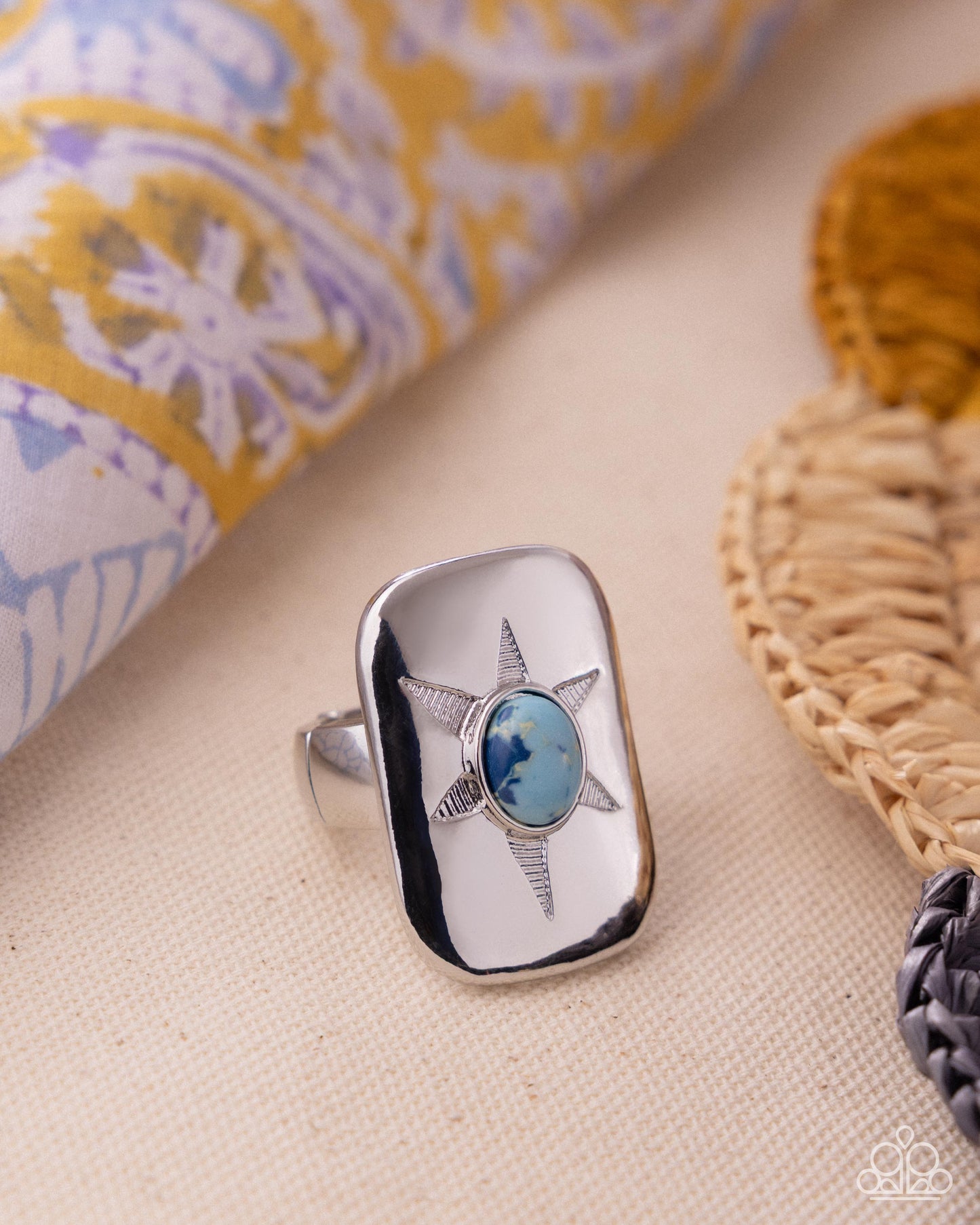 Stony Sendoff - blue - Paparazzi ring