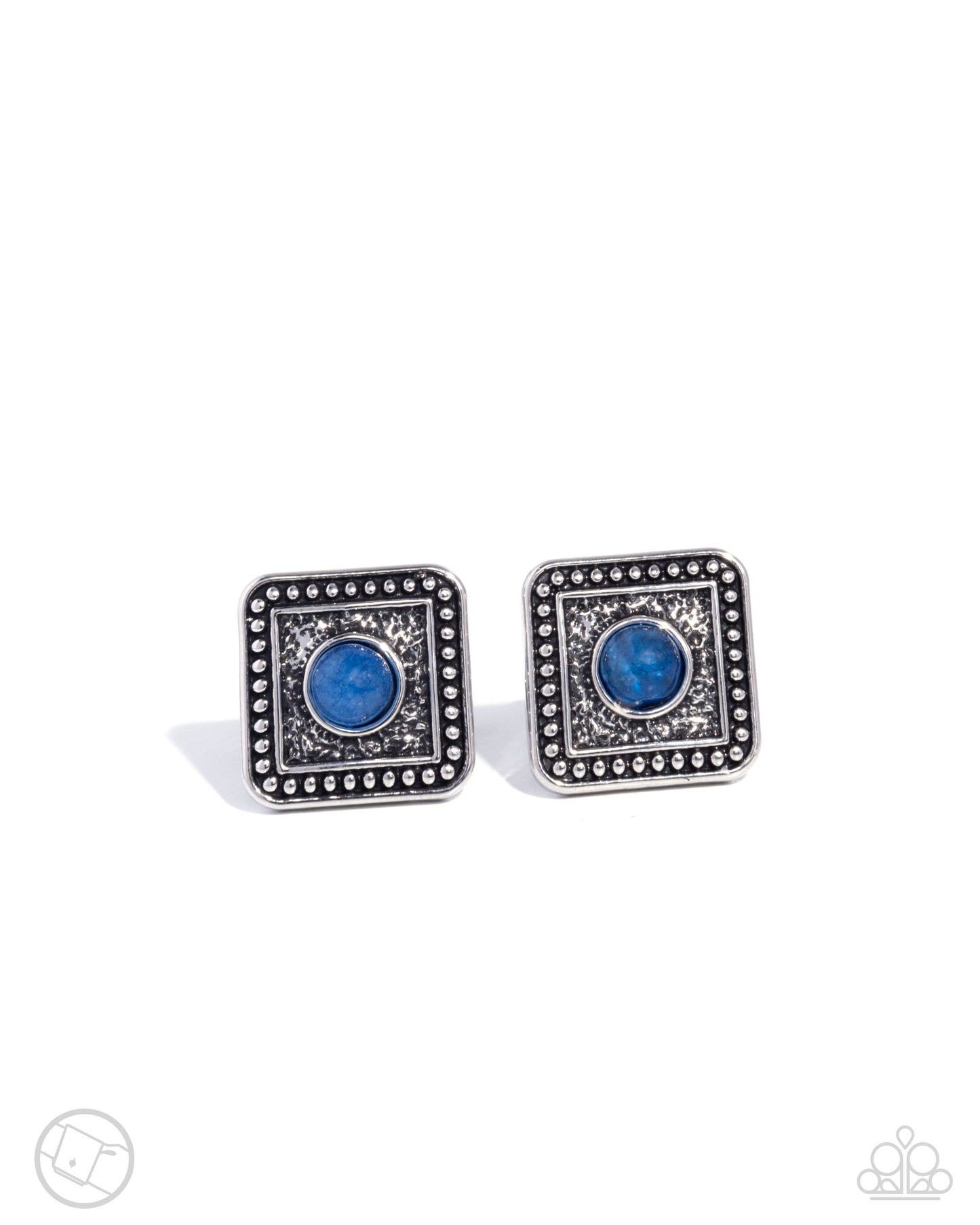 Stony Sophistication - blue - Paparazzi MENS cufflinks
