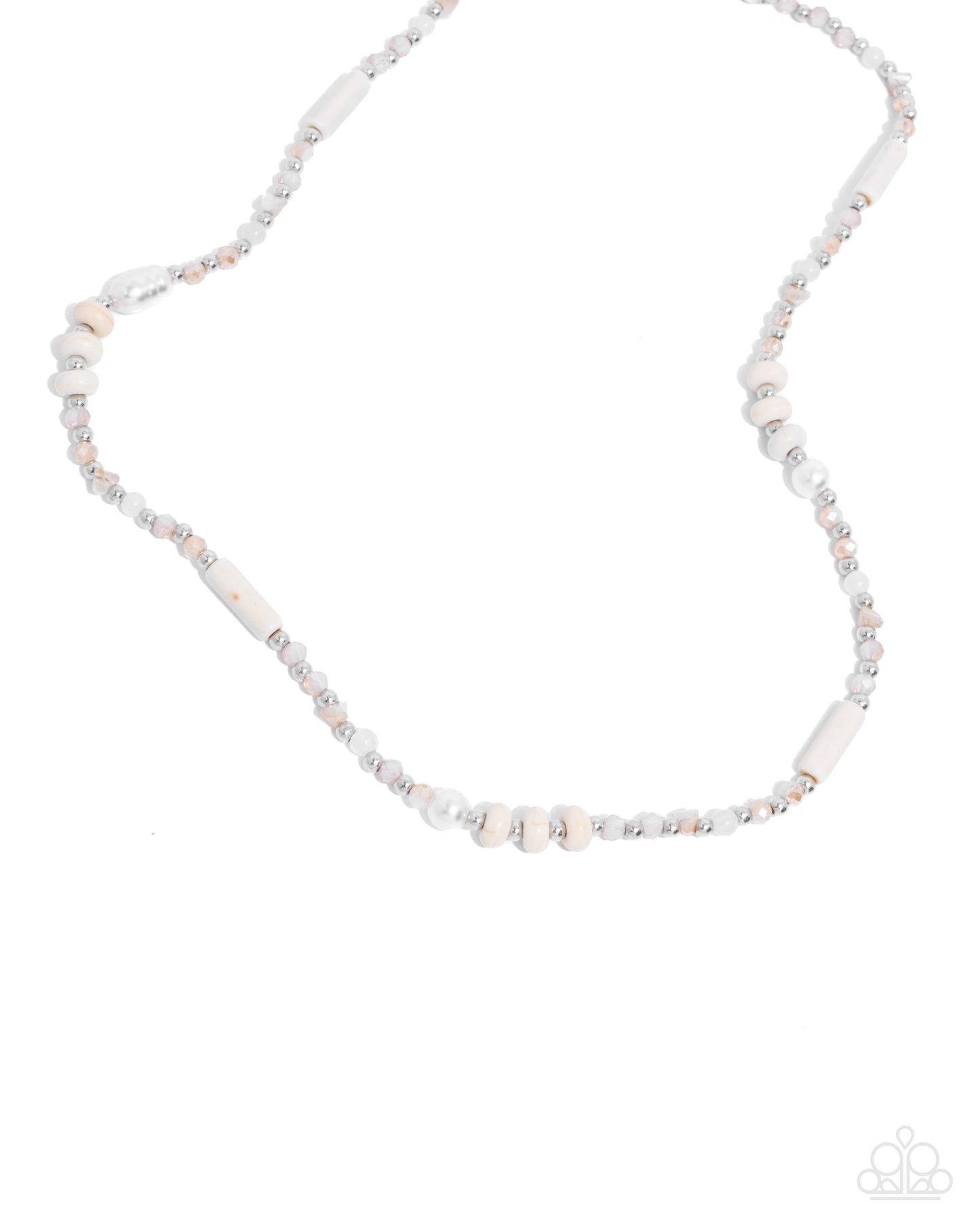 Stony Splendor - white - Paparazzi necklace