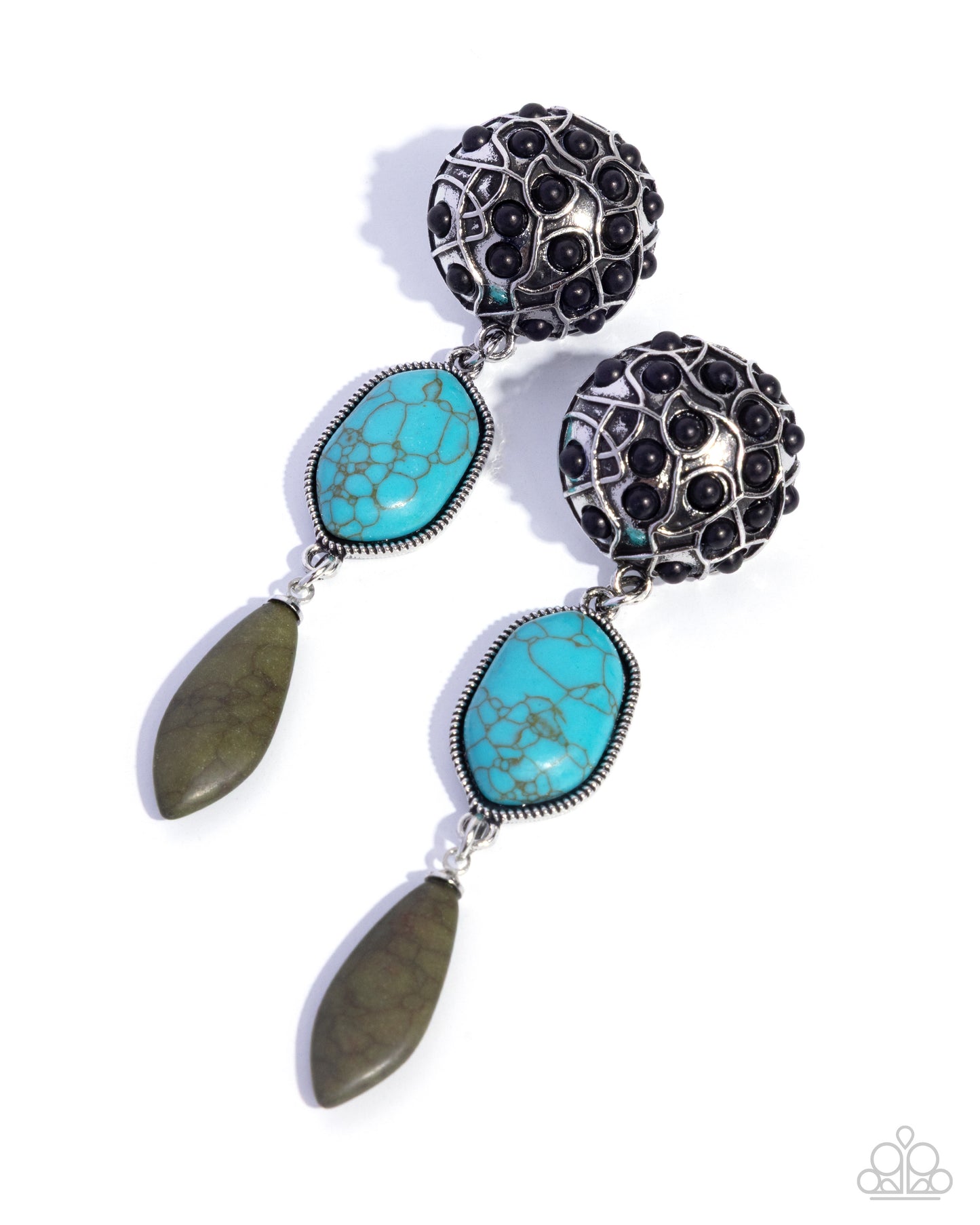 Stony Staple - green - Paparazzi earrings