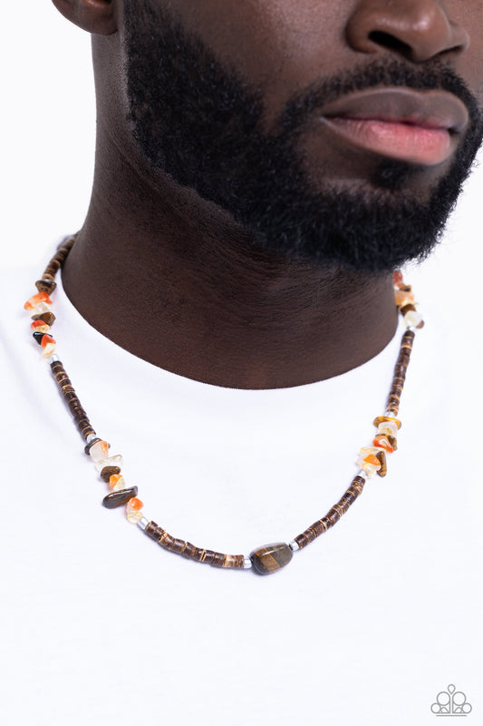 Stony Survivor - brown - Paparazzi MENS necklace