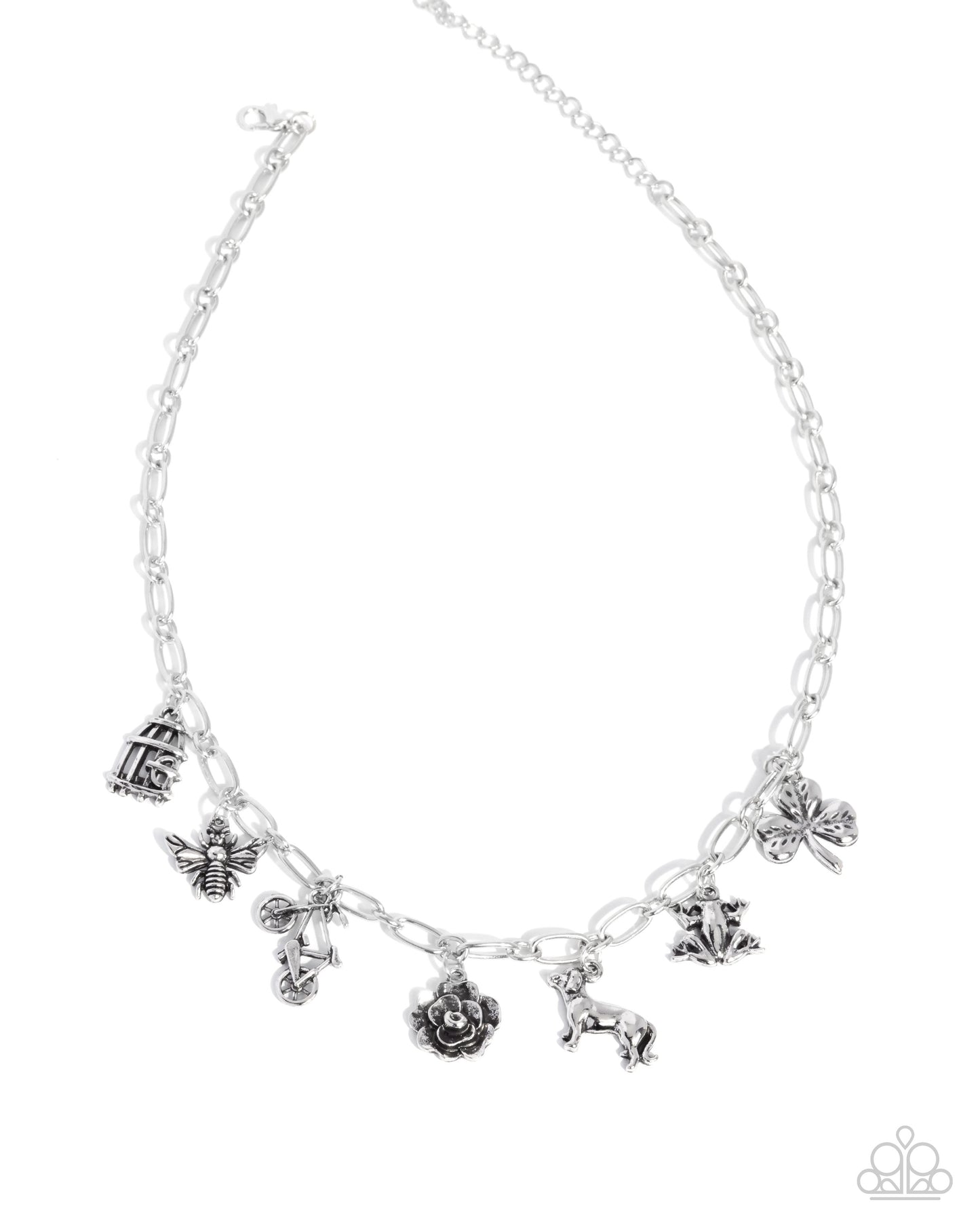 Storyteller Sheen - silver - Paparazzi necklace