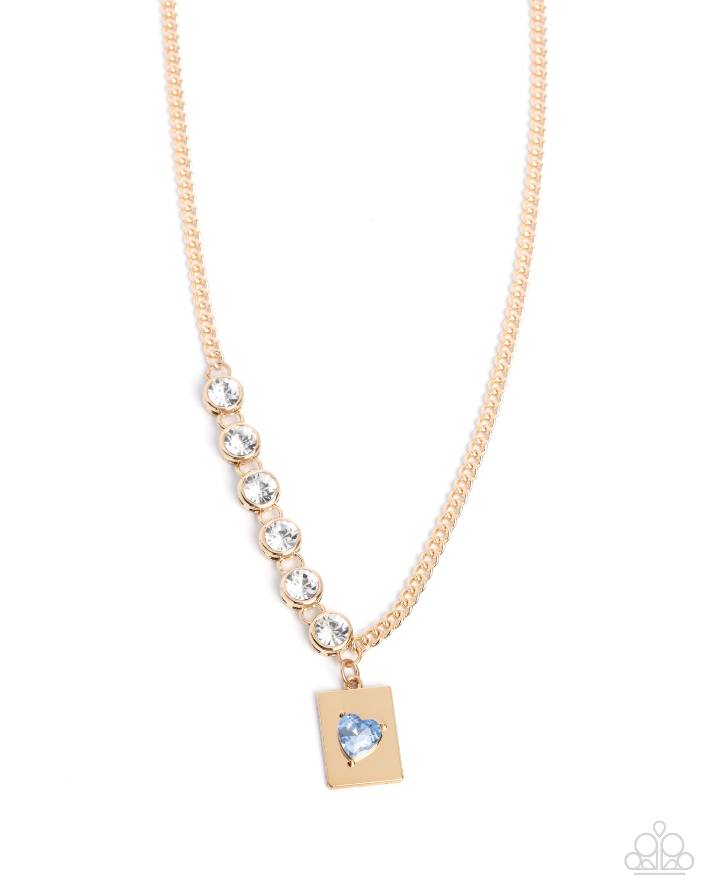 Storytelling Sweetheart - blue - Paparazzi necklace