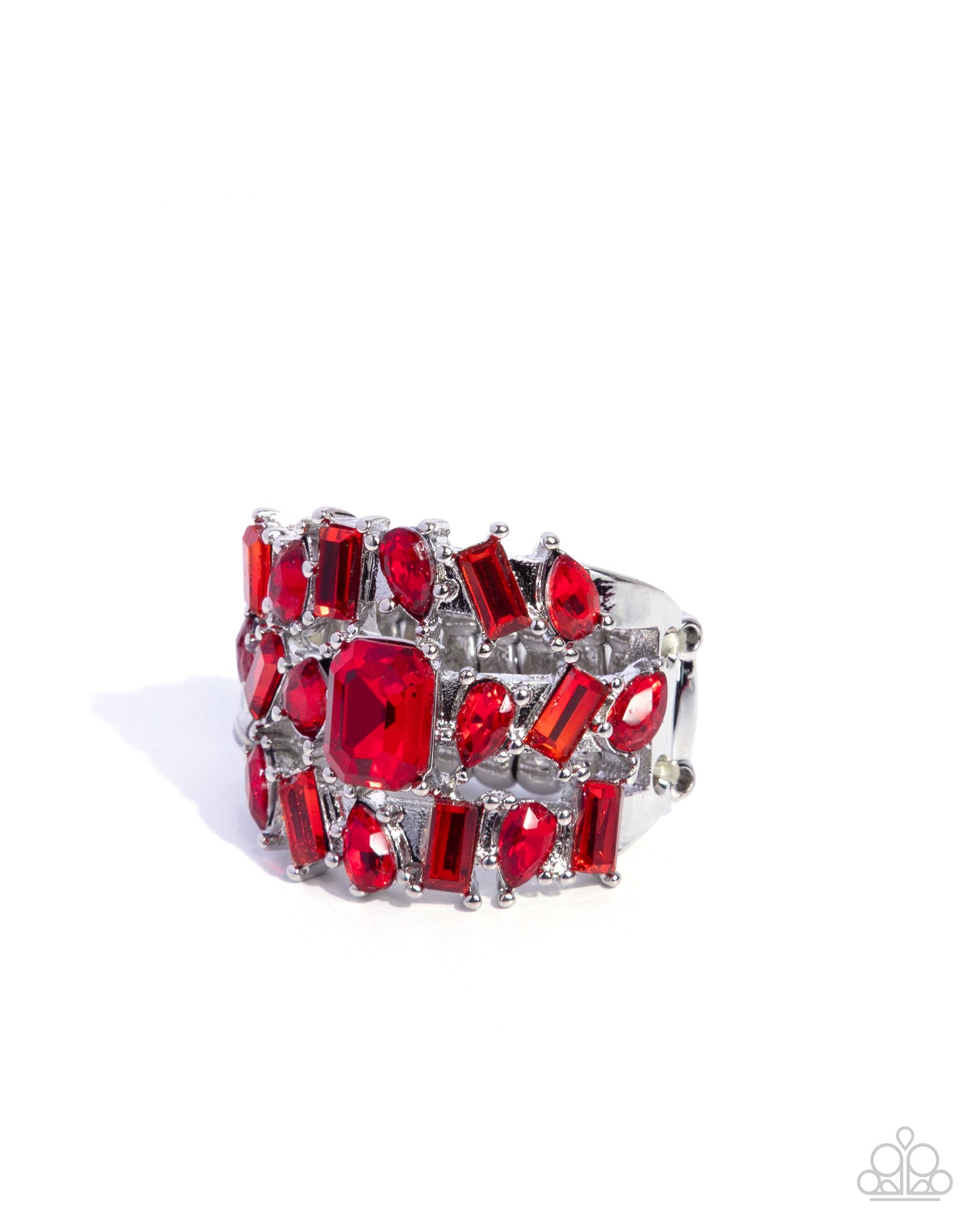 Strategically Shimmery - red - Paparazzi ring