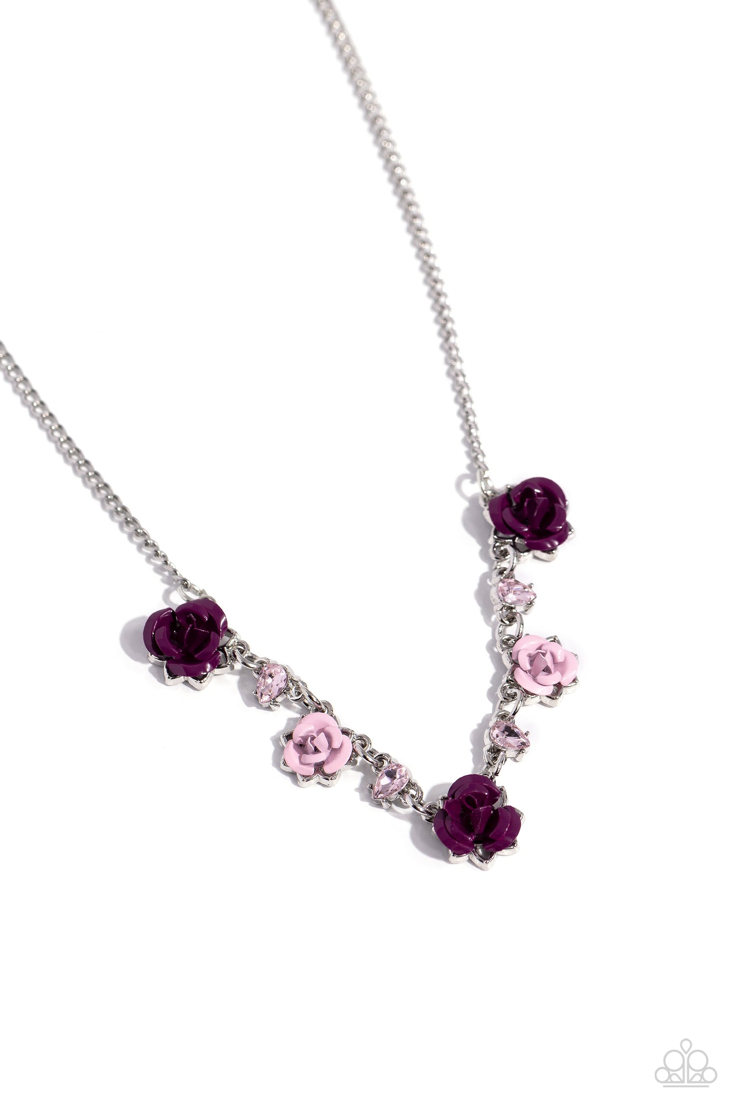 Strike a ROSE - purple - Paparazzi necklace