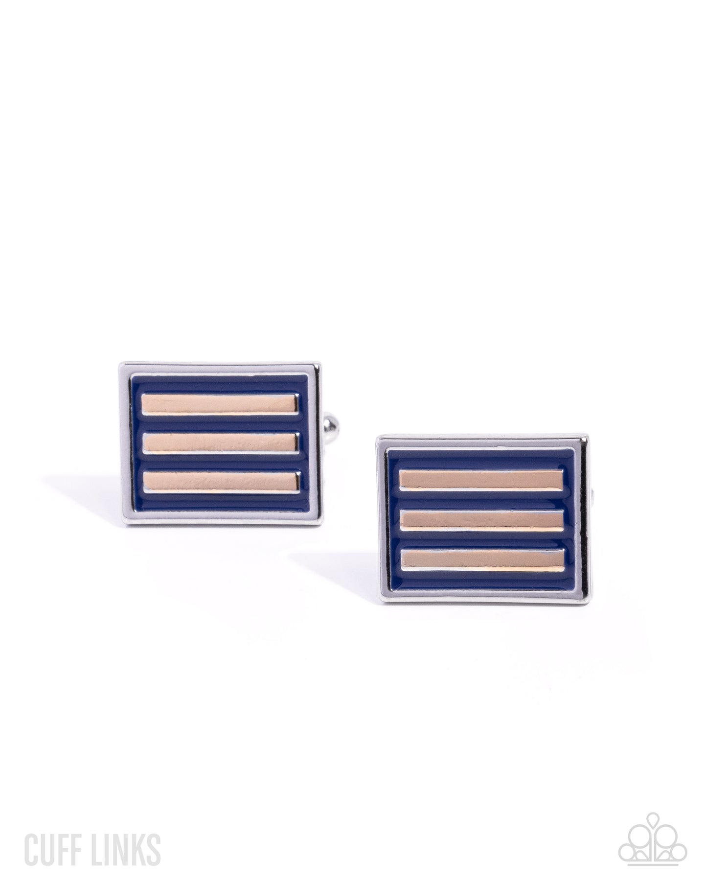 Striped Sensei - blue - Paparazzi MENS cufflinks