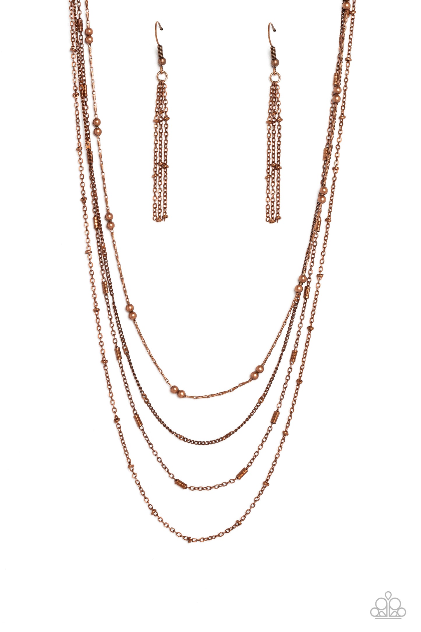 Studded Shimmer - copper - Paparazzi necklace