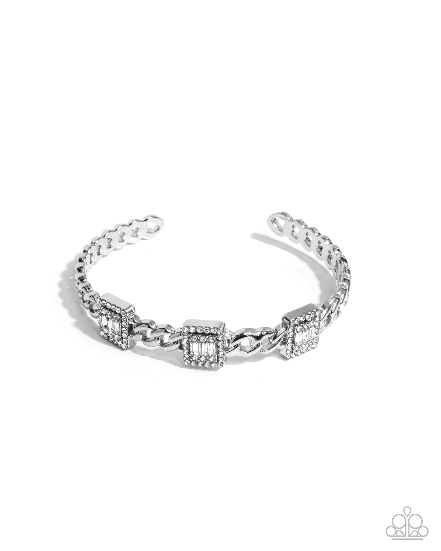 Suitable Squares - white - Paparazzi bracelet