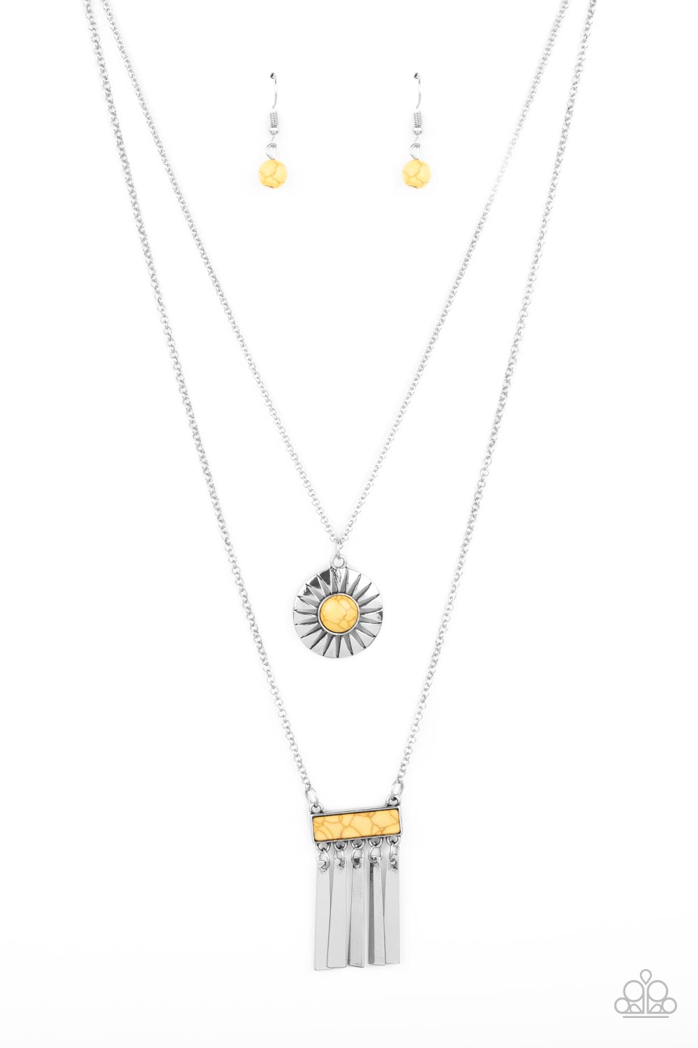 Sunburst Rustica - yellow - Paparazzi necklace