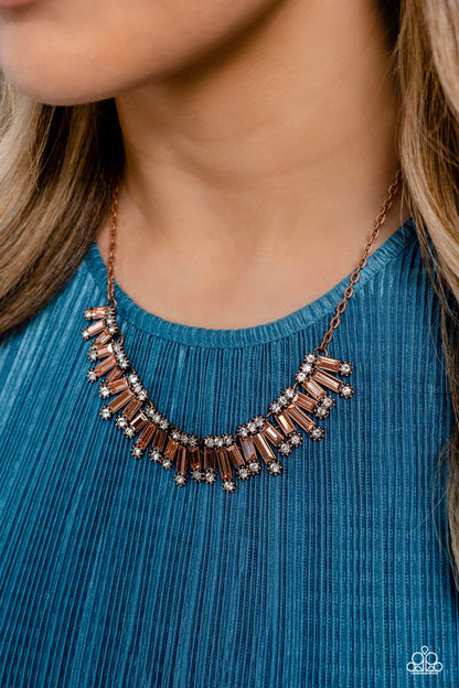 Sunburst Season - copper - Paparazzi necklace