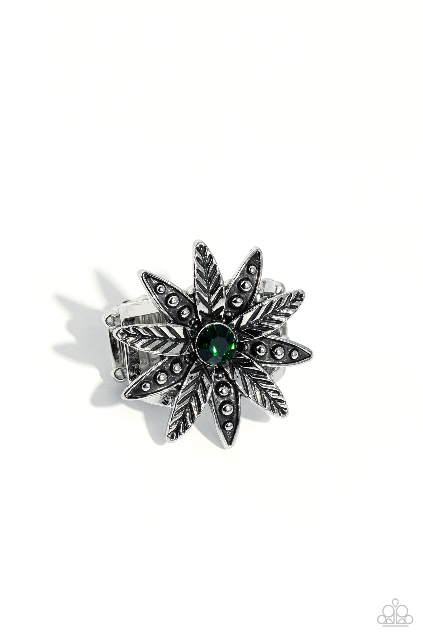Sunflower Season - green - Paparazzi ring