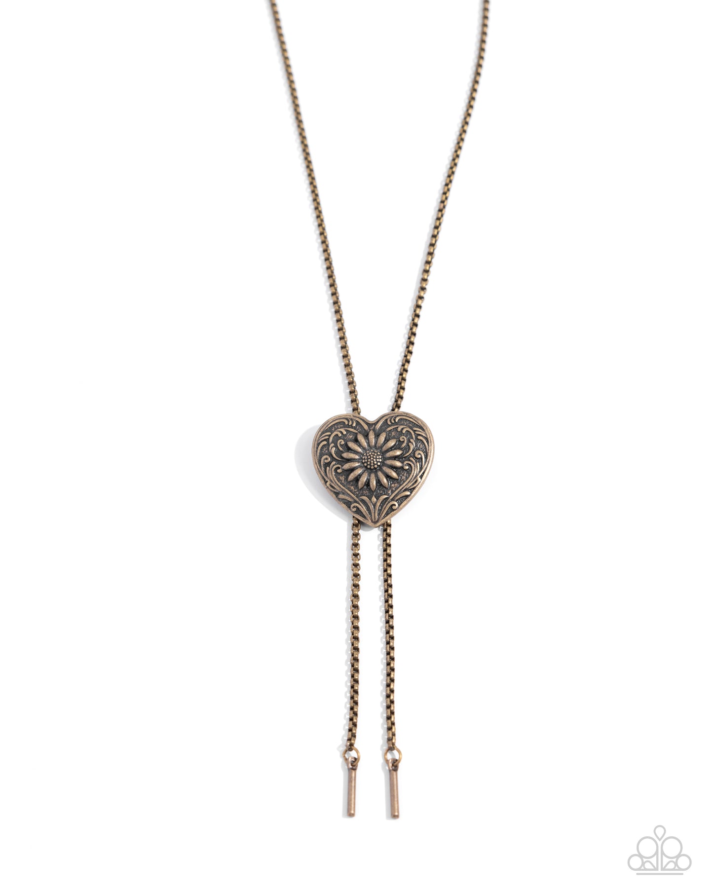 Sunflower Sensitivity - brass - Paparazzi necklace