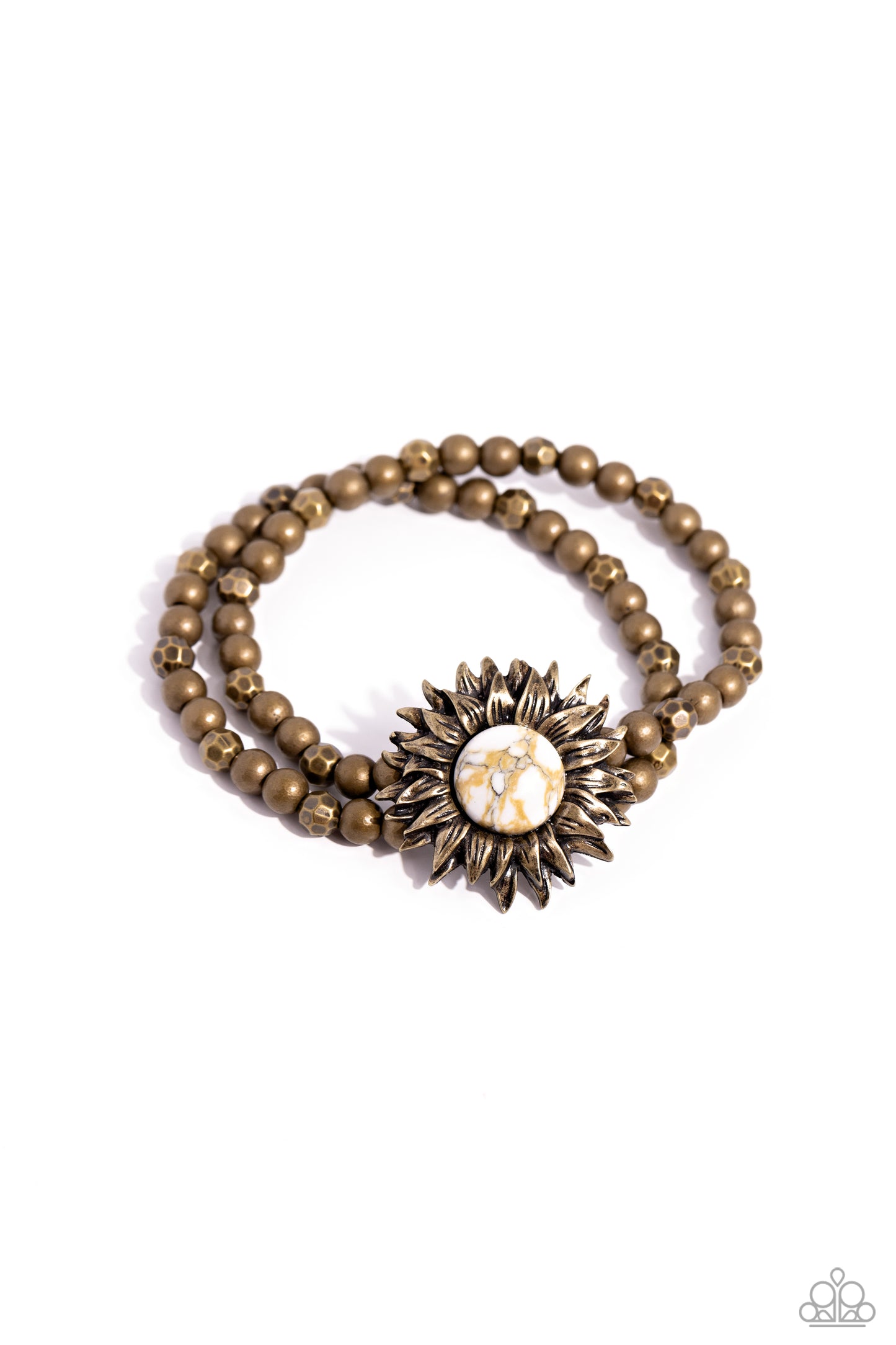Sunflower Serenity - brass - Paparazzi bracelet