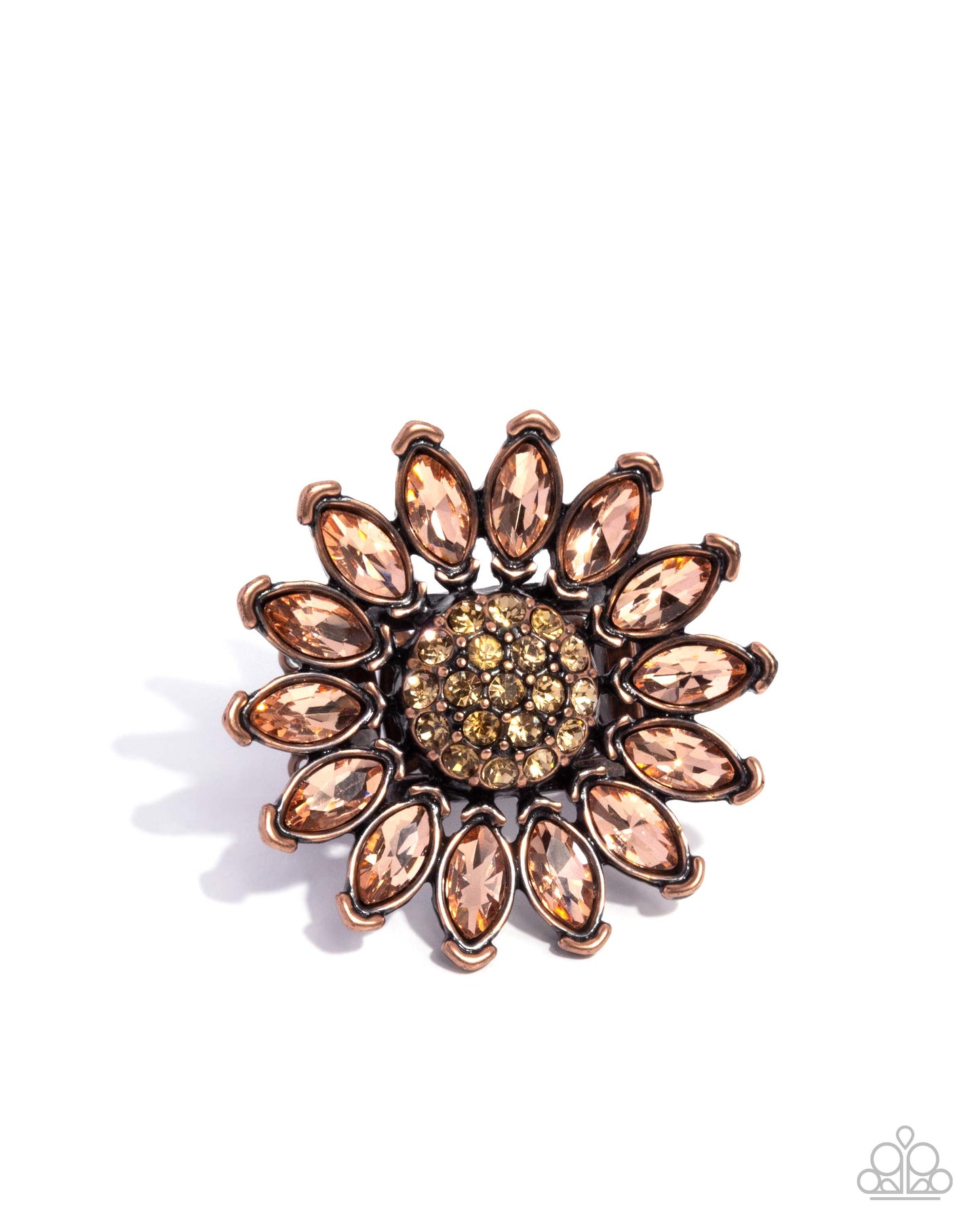 Sunflower Setting - copper - Paparazzi ring