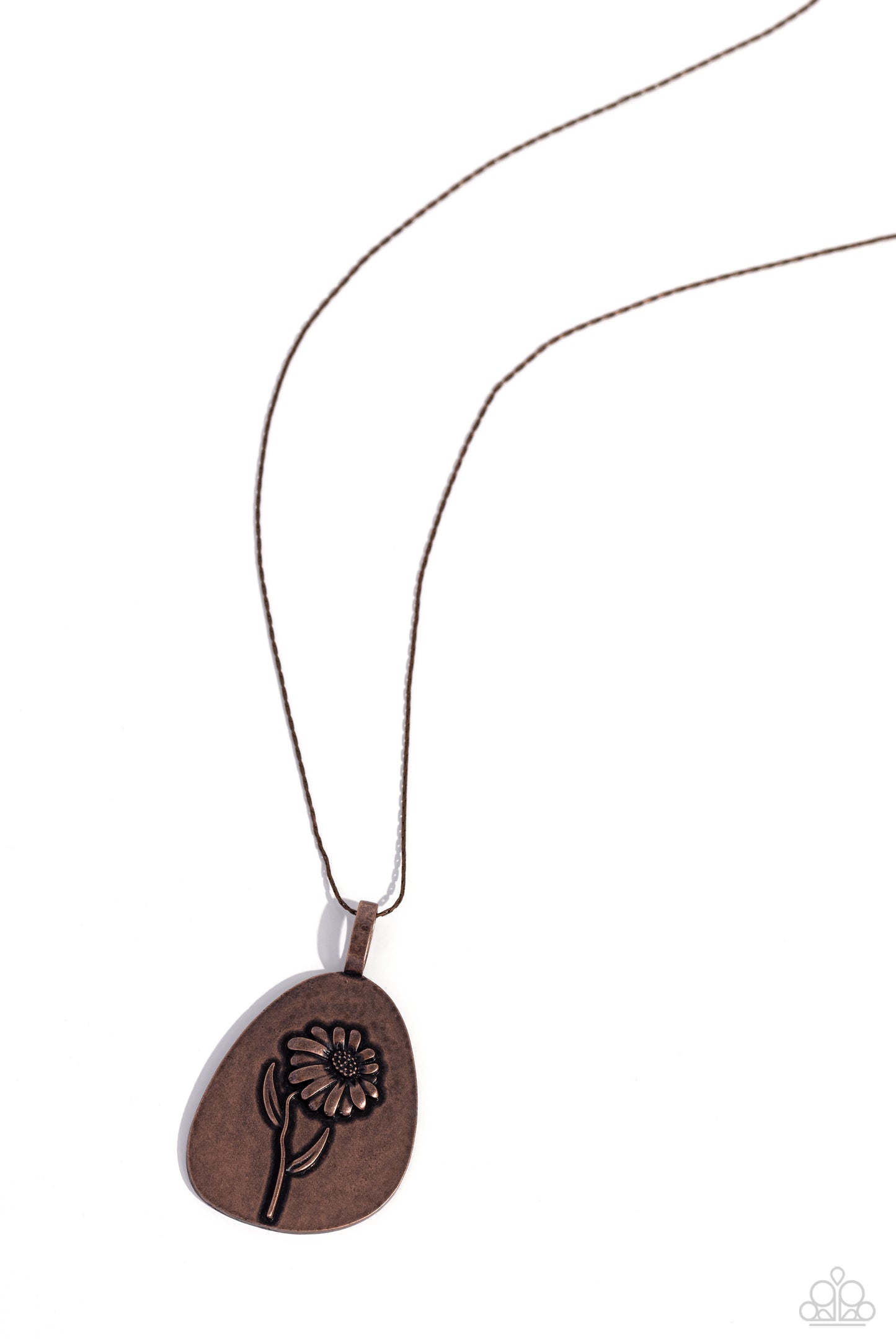 Sunflower Shift - copper - Paparazzi necklace