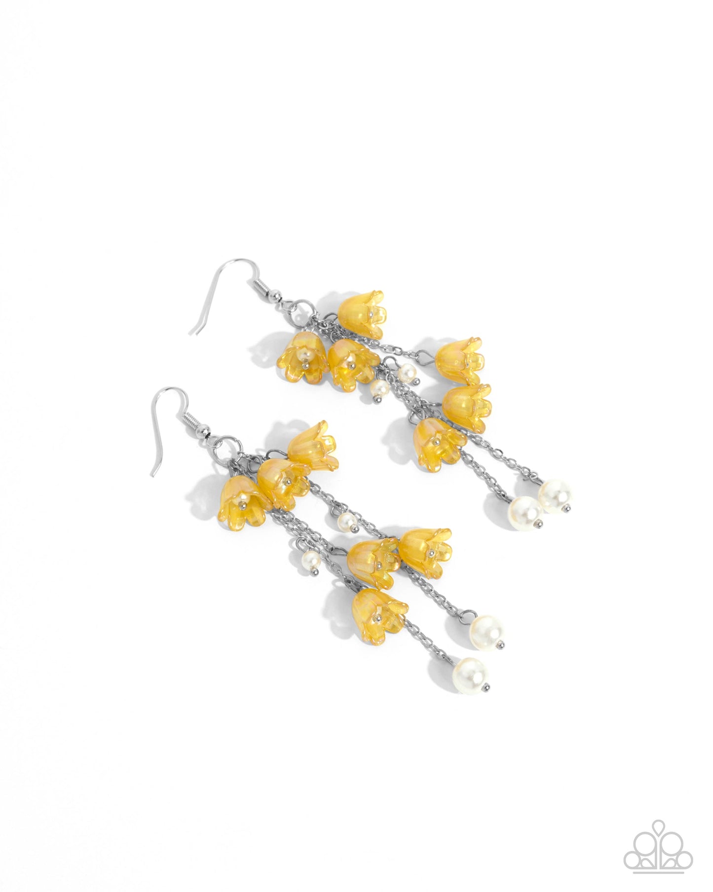 Suspended Sophistication - yellow - Paparazzi earrings