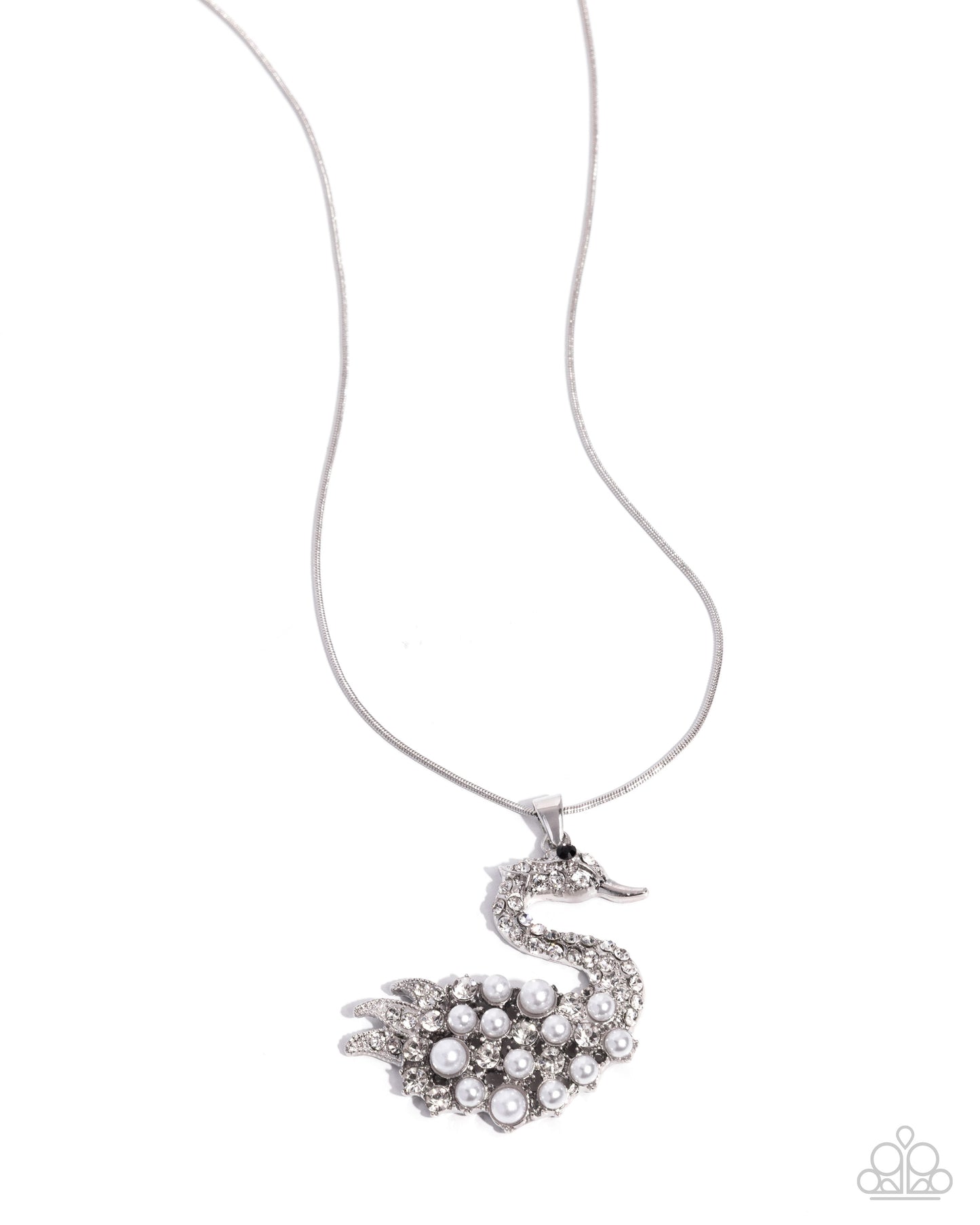 Swan Shimmer - white - Paparazzi necklace