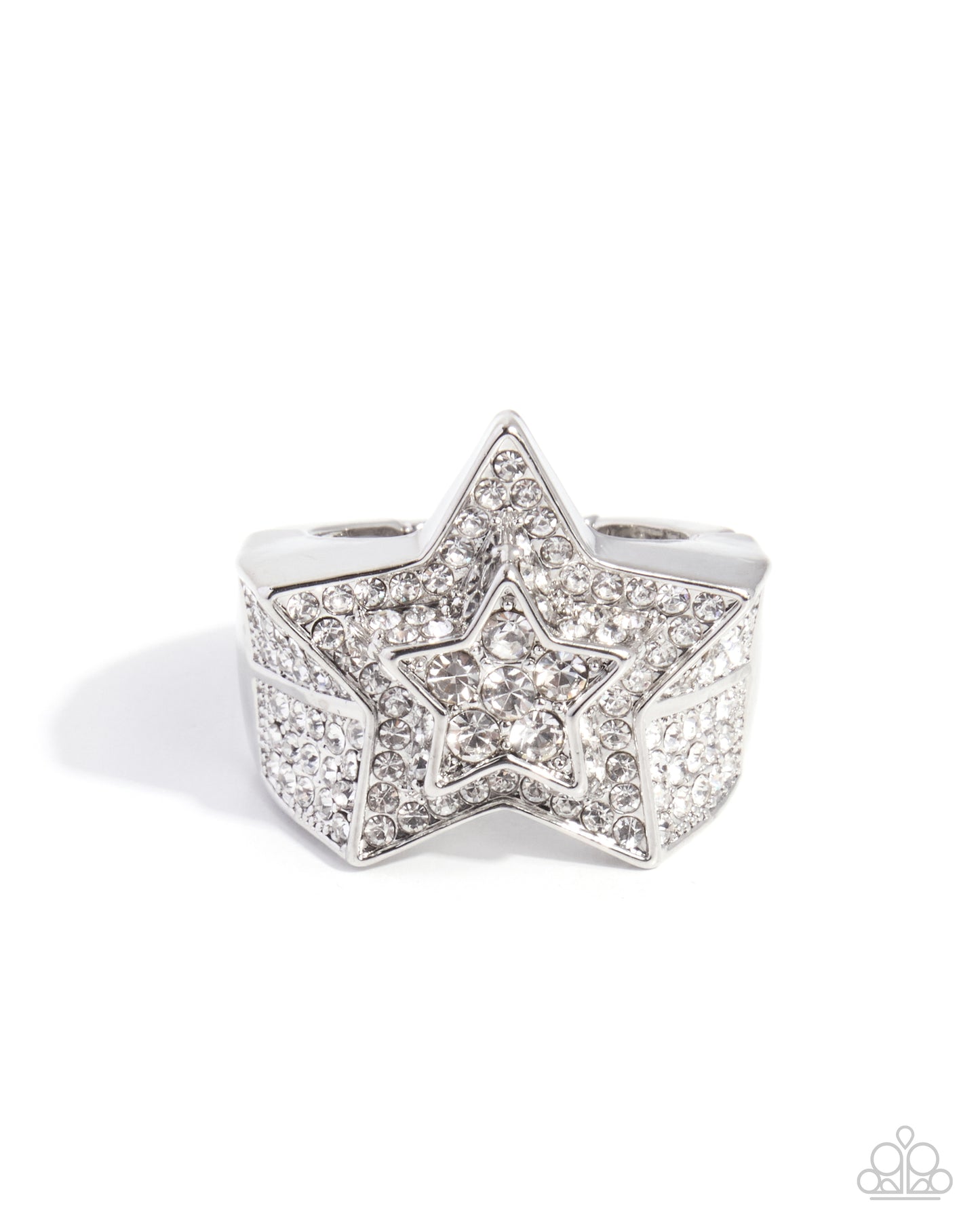 Swanky Stars - white - Paparazzi ring