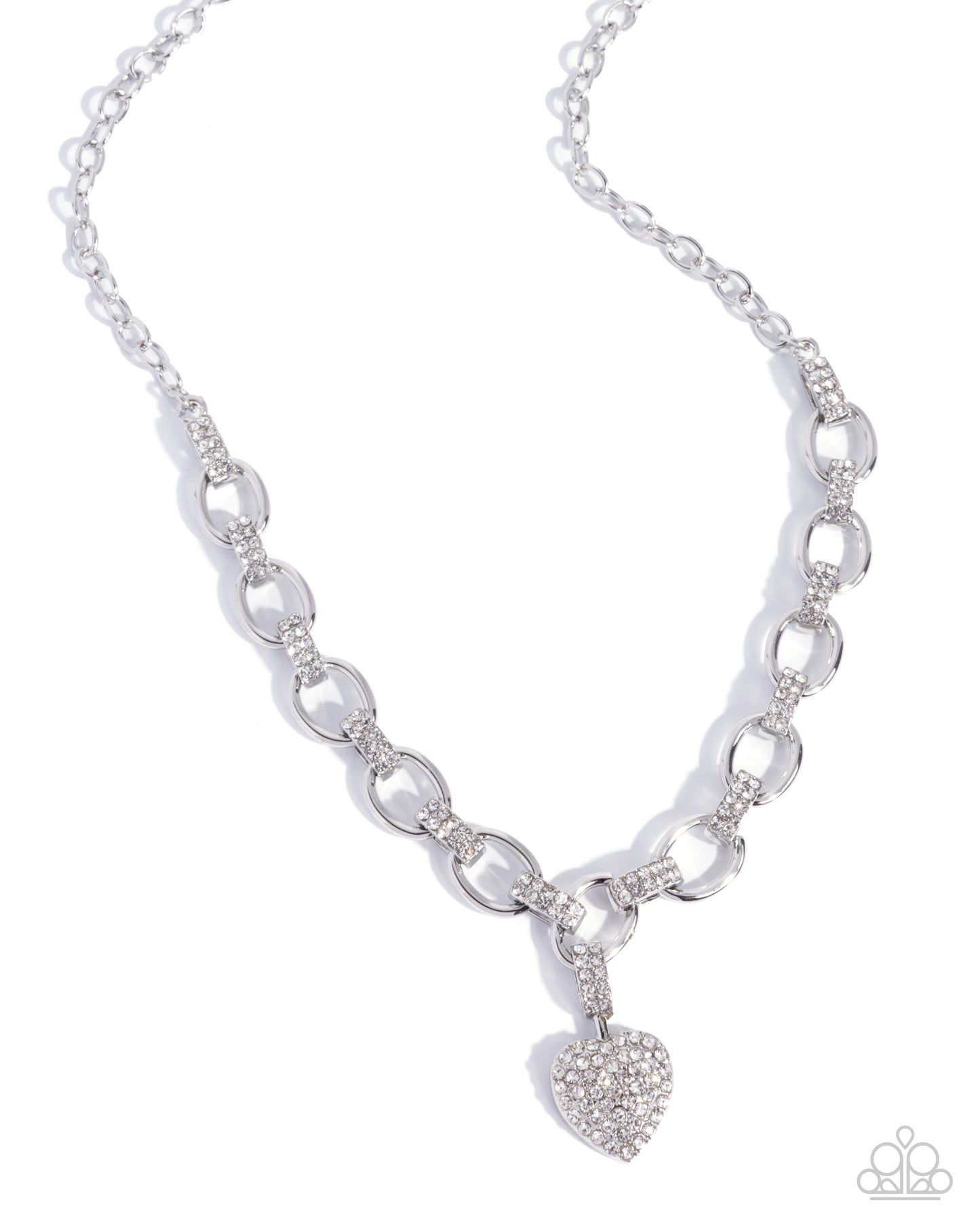 Sweetheart Swoon - white - Paparazzi necklace