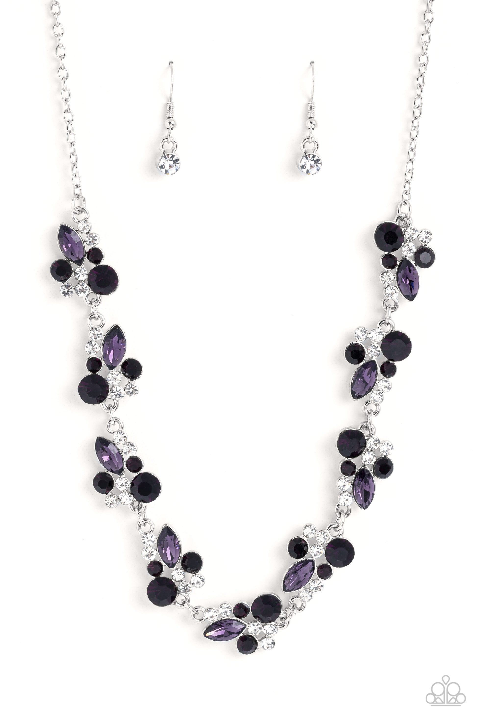 Swimming in Sparkles - purple - Paparazzi necklace