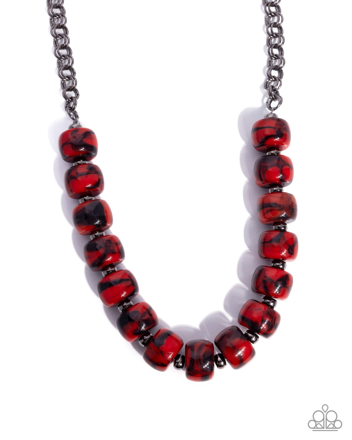 Swirled Serenity - red - Paparazzi necklace