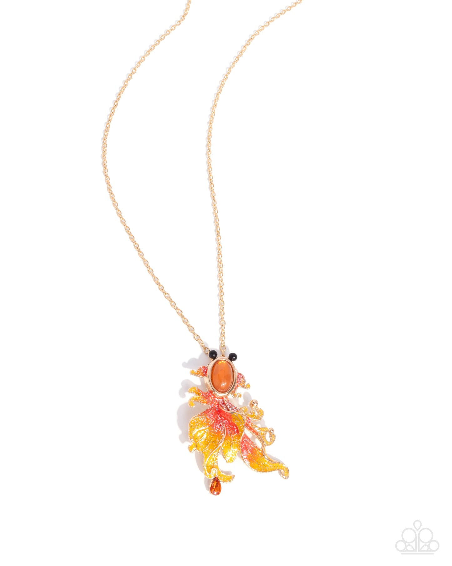 Synchronized Swimming - orange - Paparazzi necklace