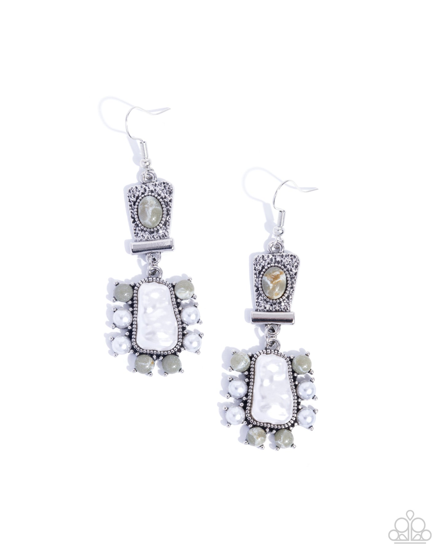 Synthetic Serenity - silver - Paparazzi earrings