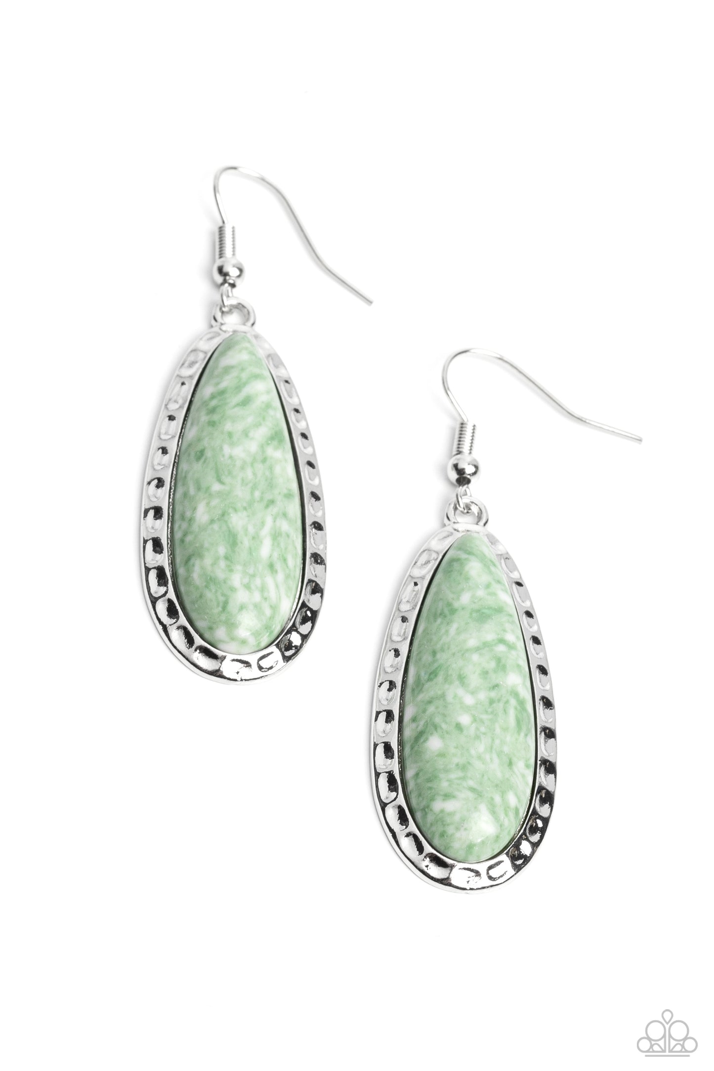 TEARDROP-Dead Dynasty - green - Paparazzi earrings
