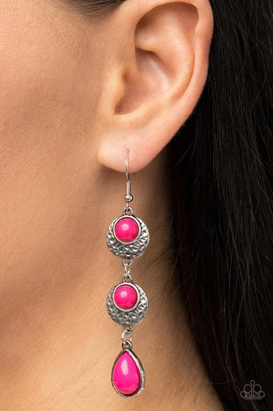 Tahoe Trailblazer - pink - Paparazzi earrings